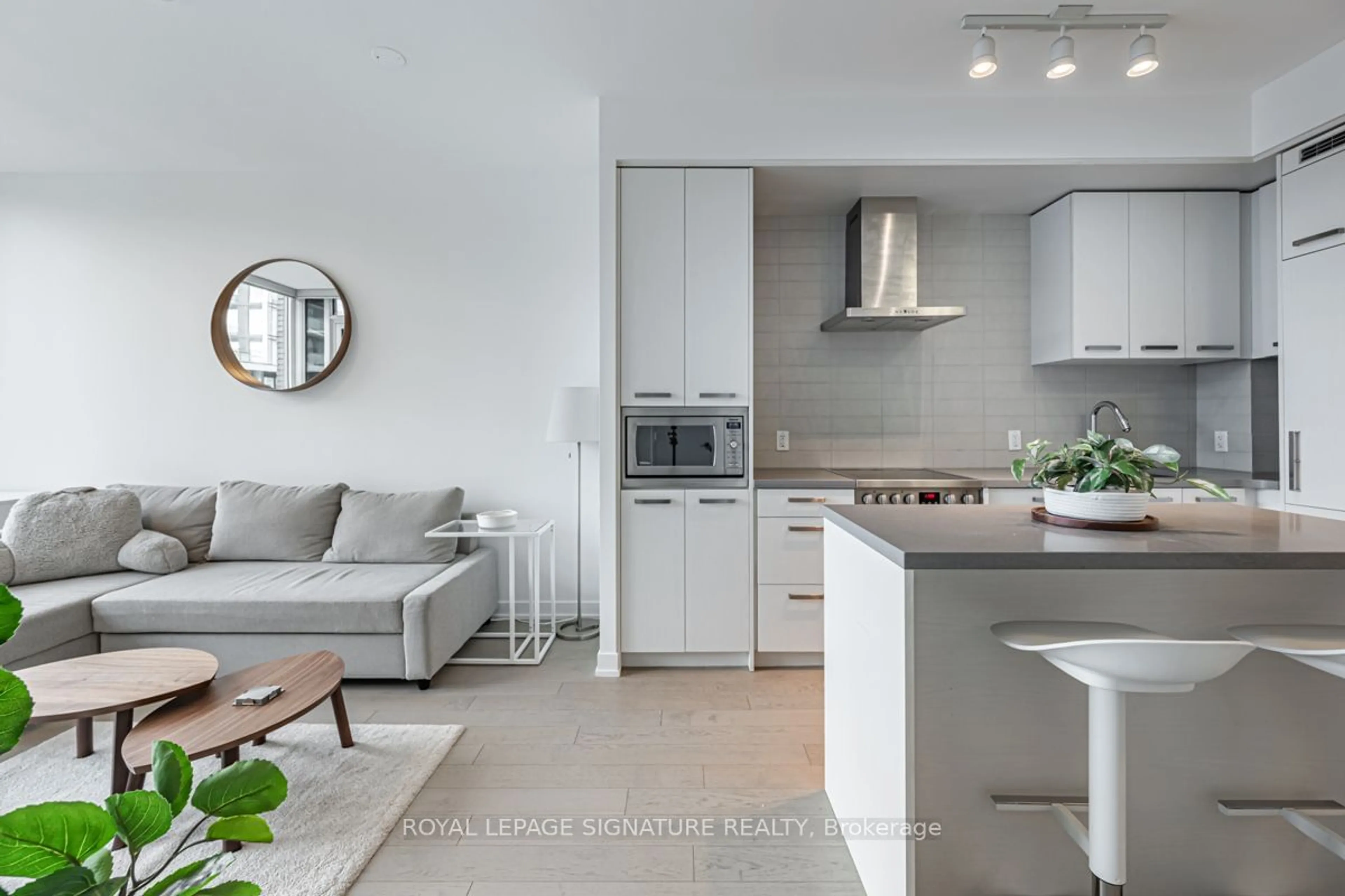 Contemporary kitchen for 455 Front St #S413, Toronto Ontario M6A 0G2