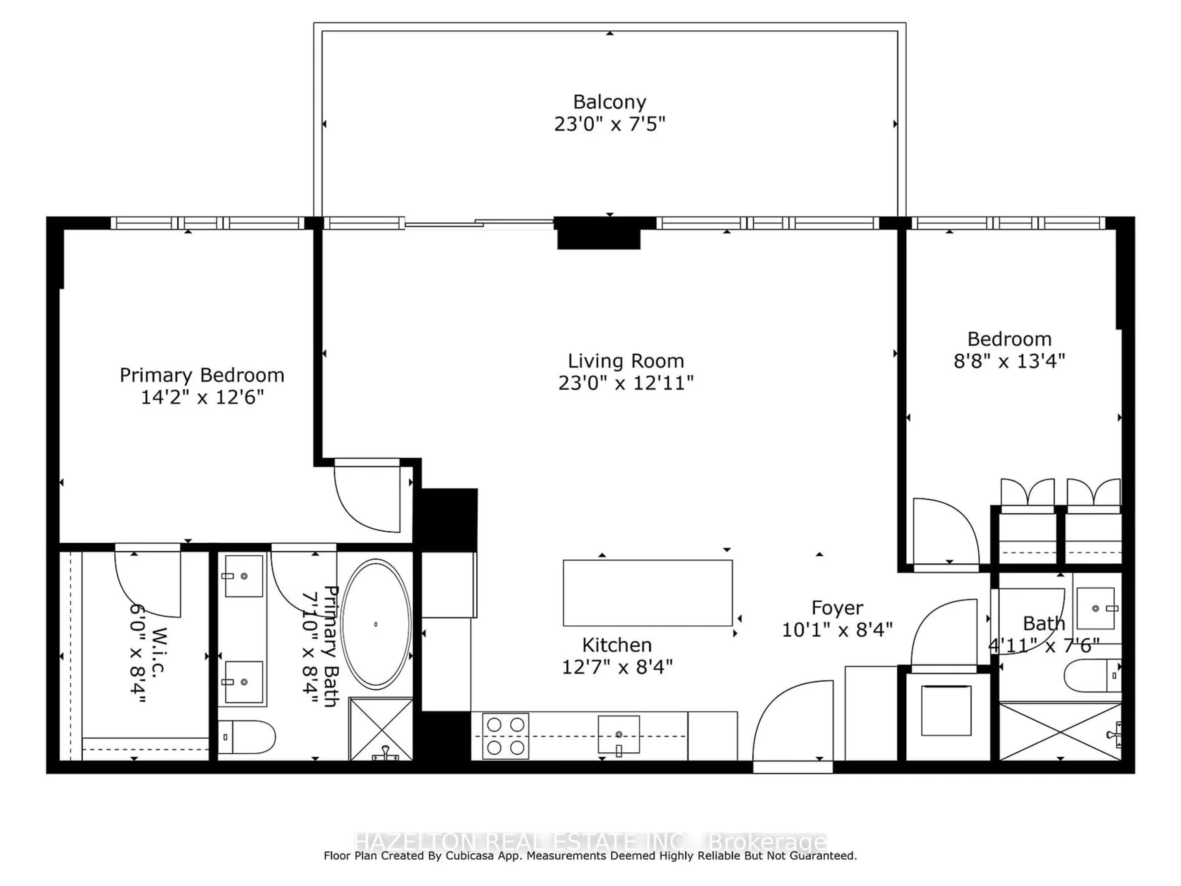 Floor plan for 505 Richmond St #1310, Toronto Ontario M5V 0P4