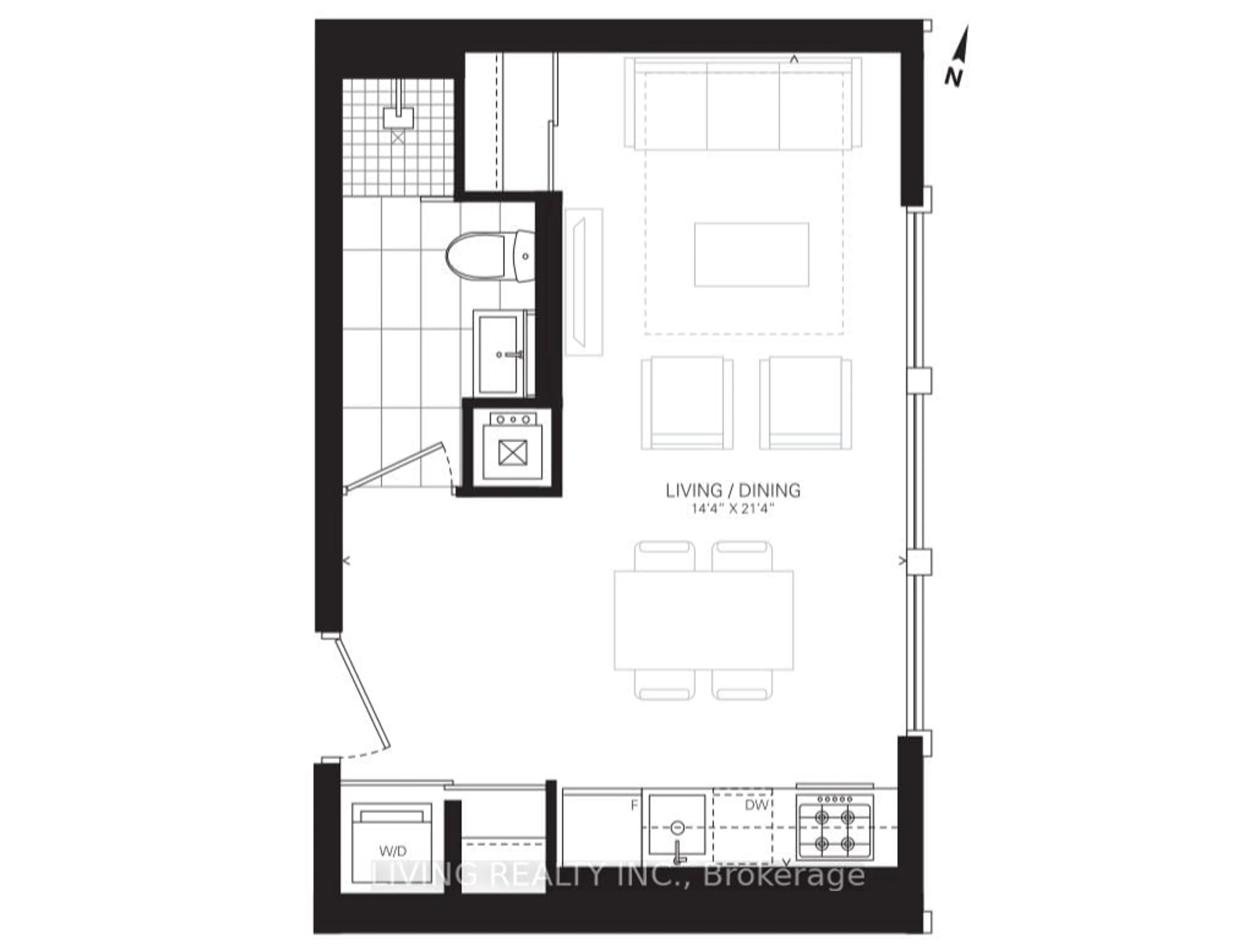 Floor plan for 17 Dundonald St #1006, Toronto Ontario M4Y 1K3