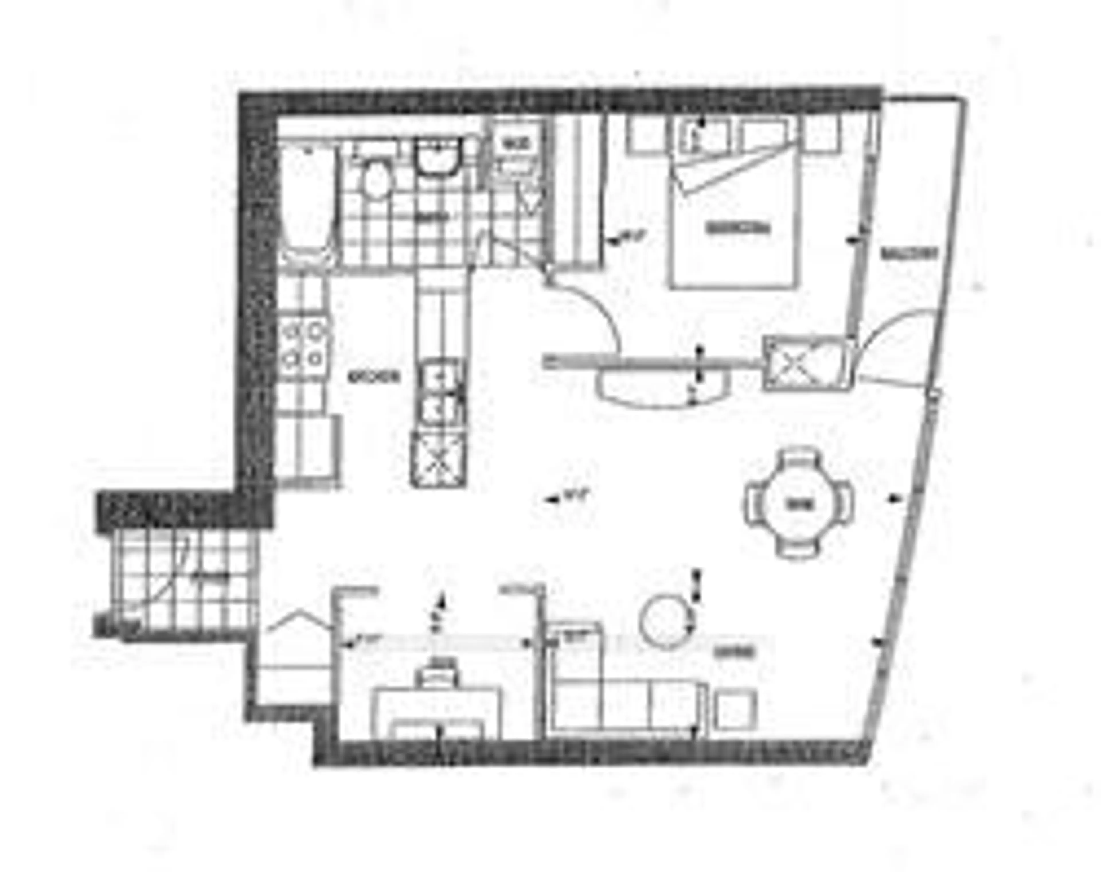 Floor plan for 381 Front St #1807, Toronto Ontario M5V 3R8