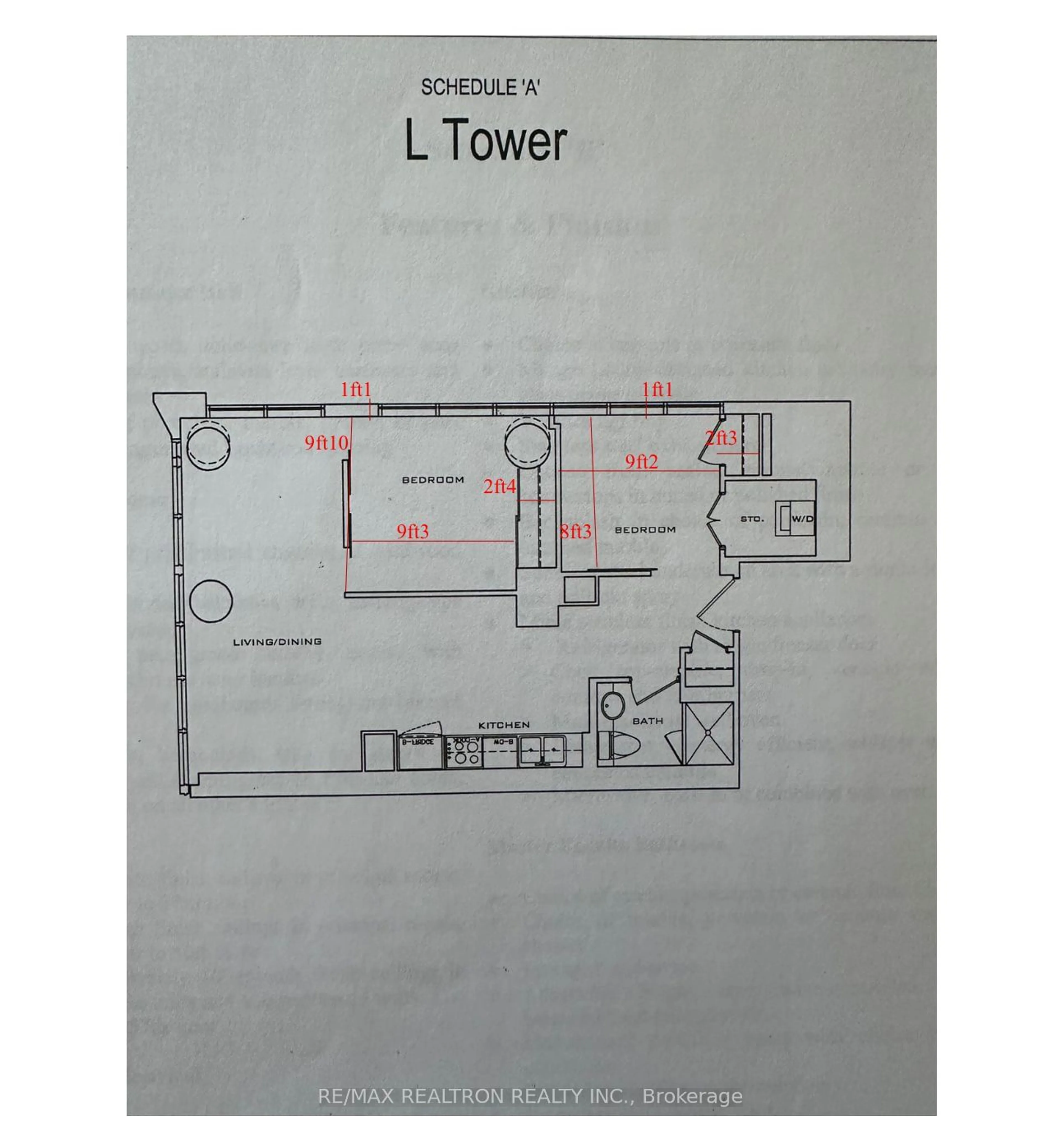 Floor plan for 8 The Esplanade Ave #1006, Toronto Ontario M5E 0A6