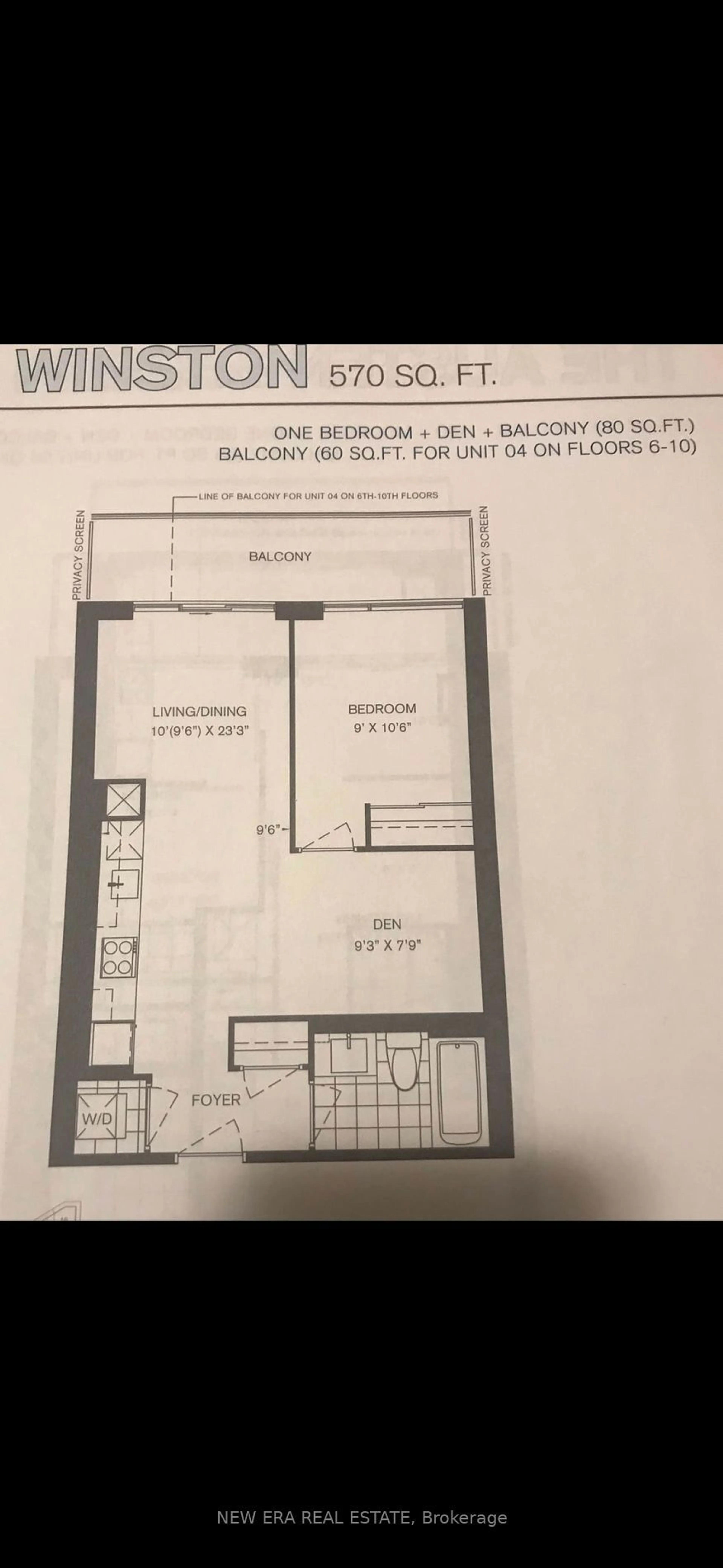 Floor plan for 352 Front St #804, Toronto Ontario M5V 0K3