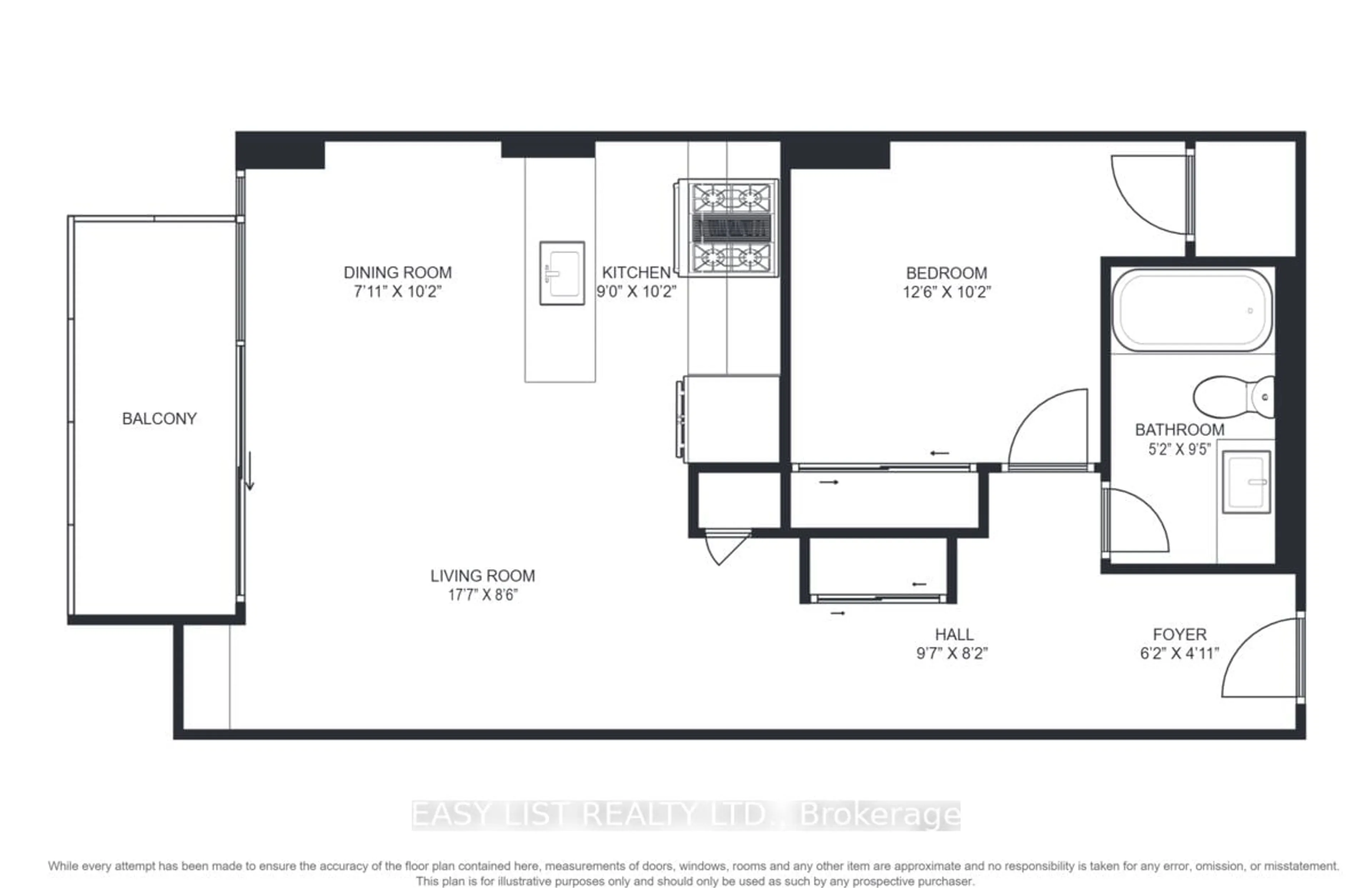 Floor plan for 36 Charlotte St #501, Toronto Ontario M5V 3P7