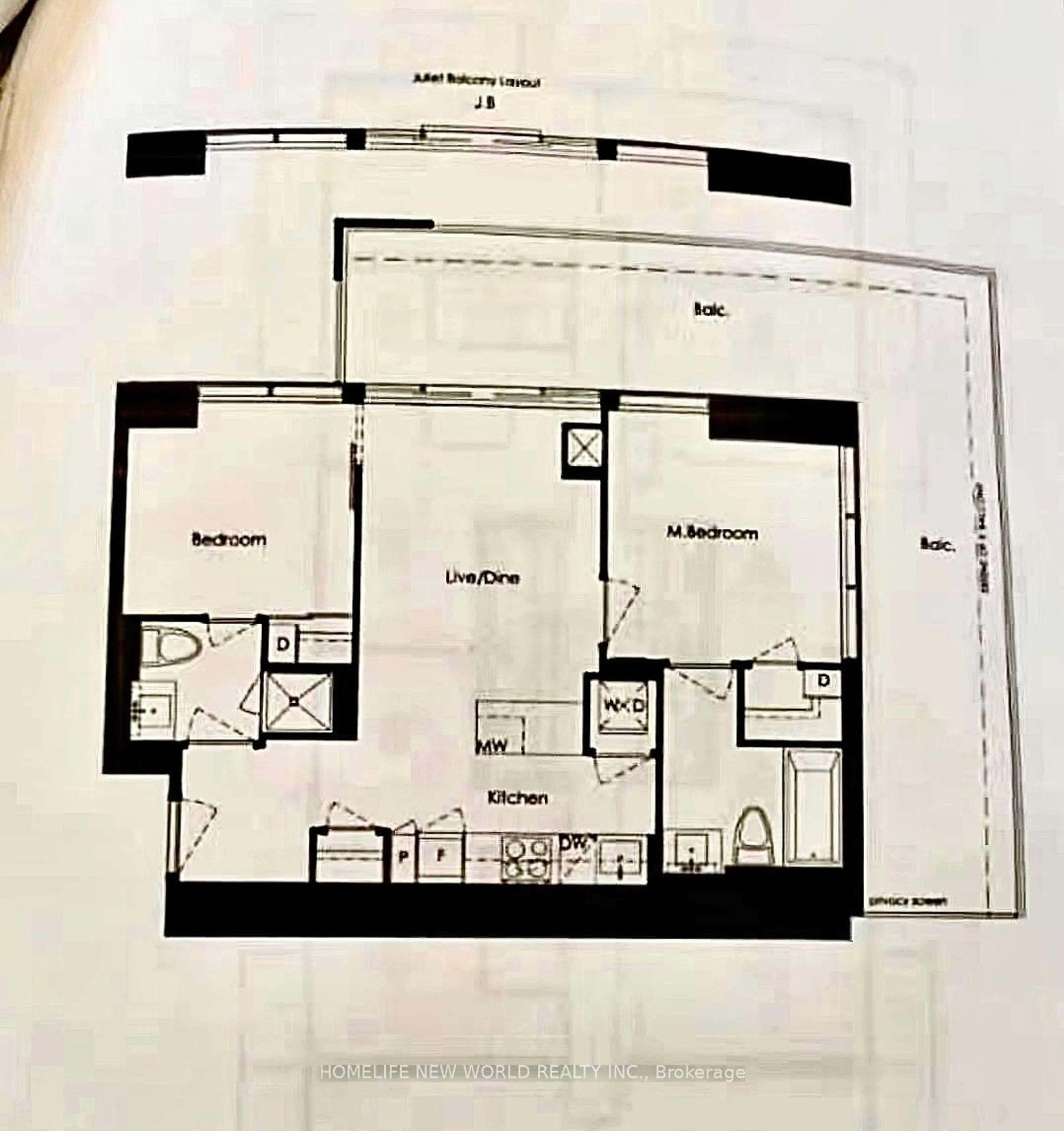 Floor plan for 7 Grenville St #1205, Toronto Ontario M4Y 0E9