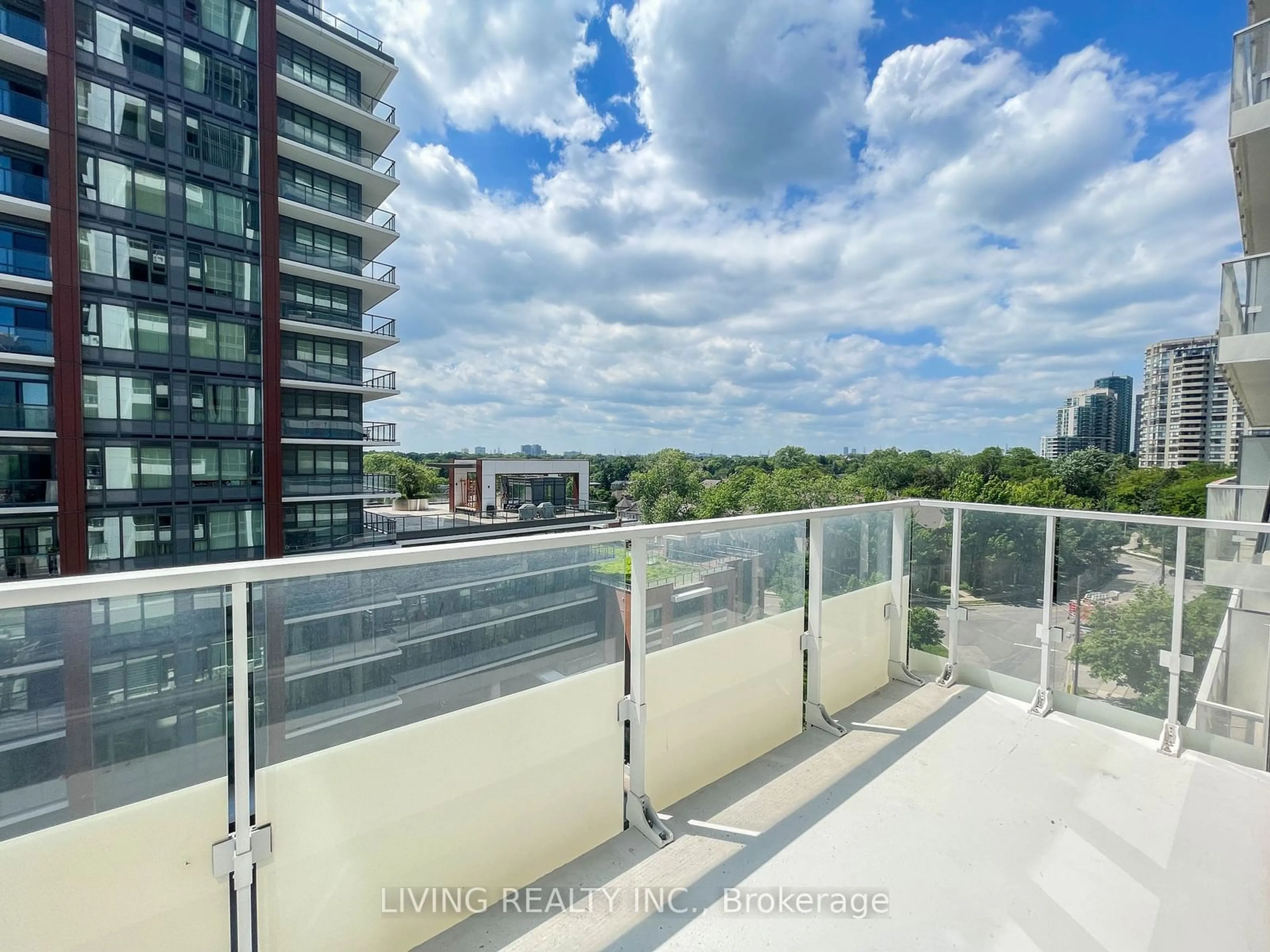 Balcony in the apartment for 75 Canterbury Pl #807, Toronto Ontario M2N 2N1