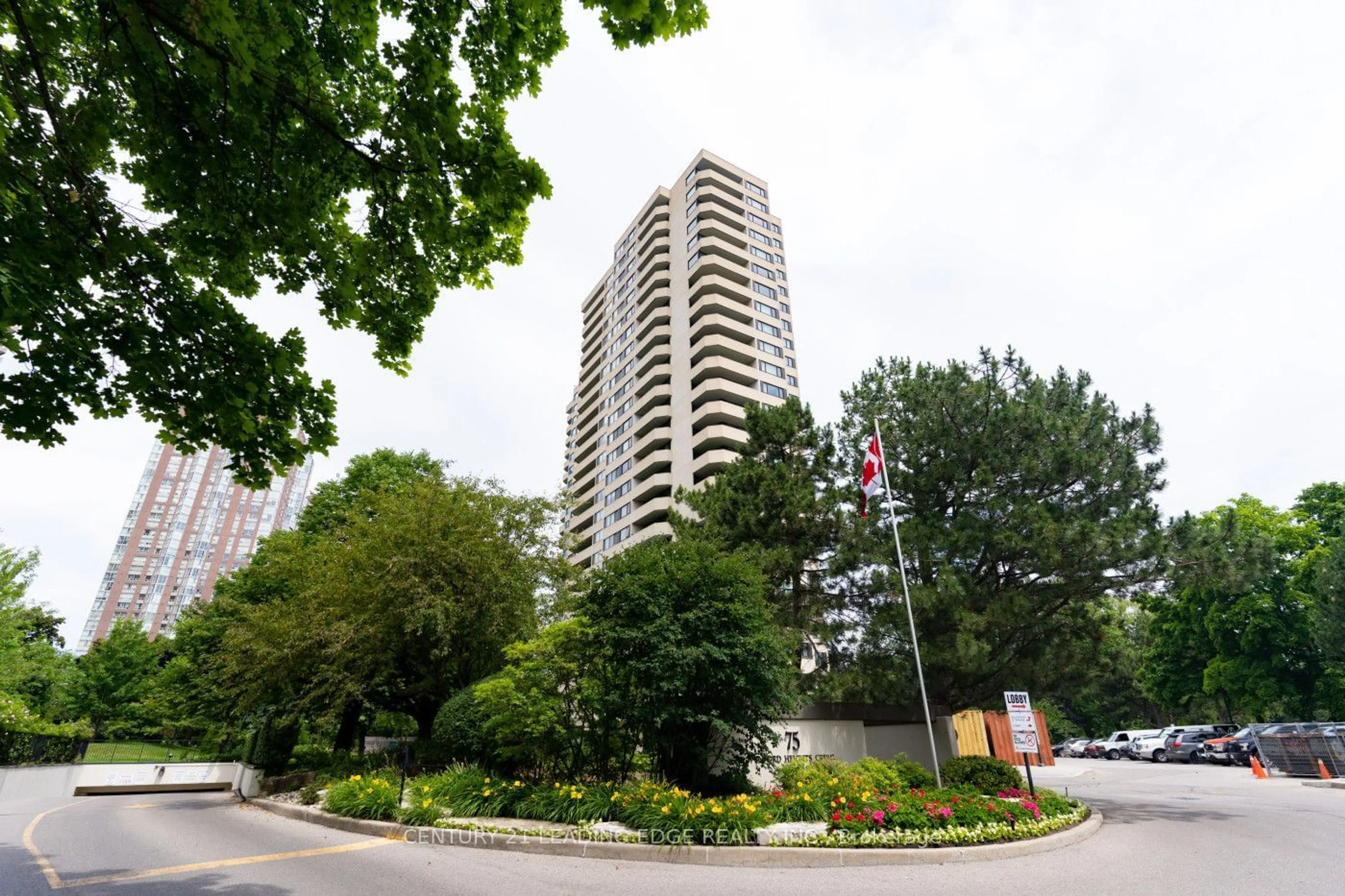 A pic from exterior of the house or condo for 75 Wynford Heights Cres #2403, Toronto Ontario M3C 3H9
