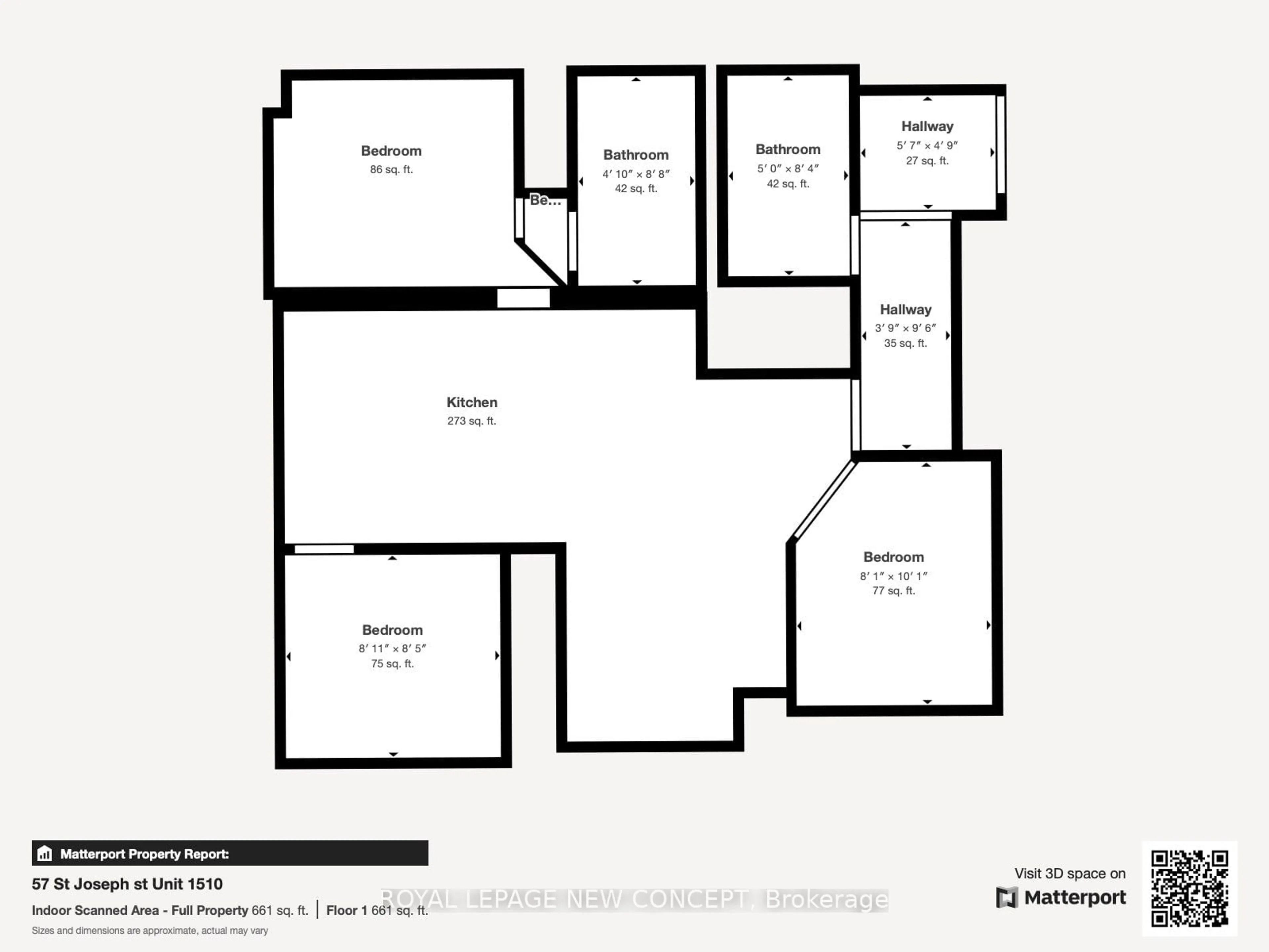 Floor plan for 57 St. Joseph St #1510, Toronto Ontario M5S 0C5