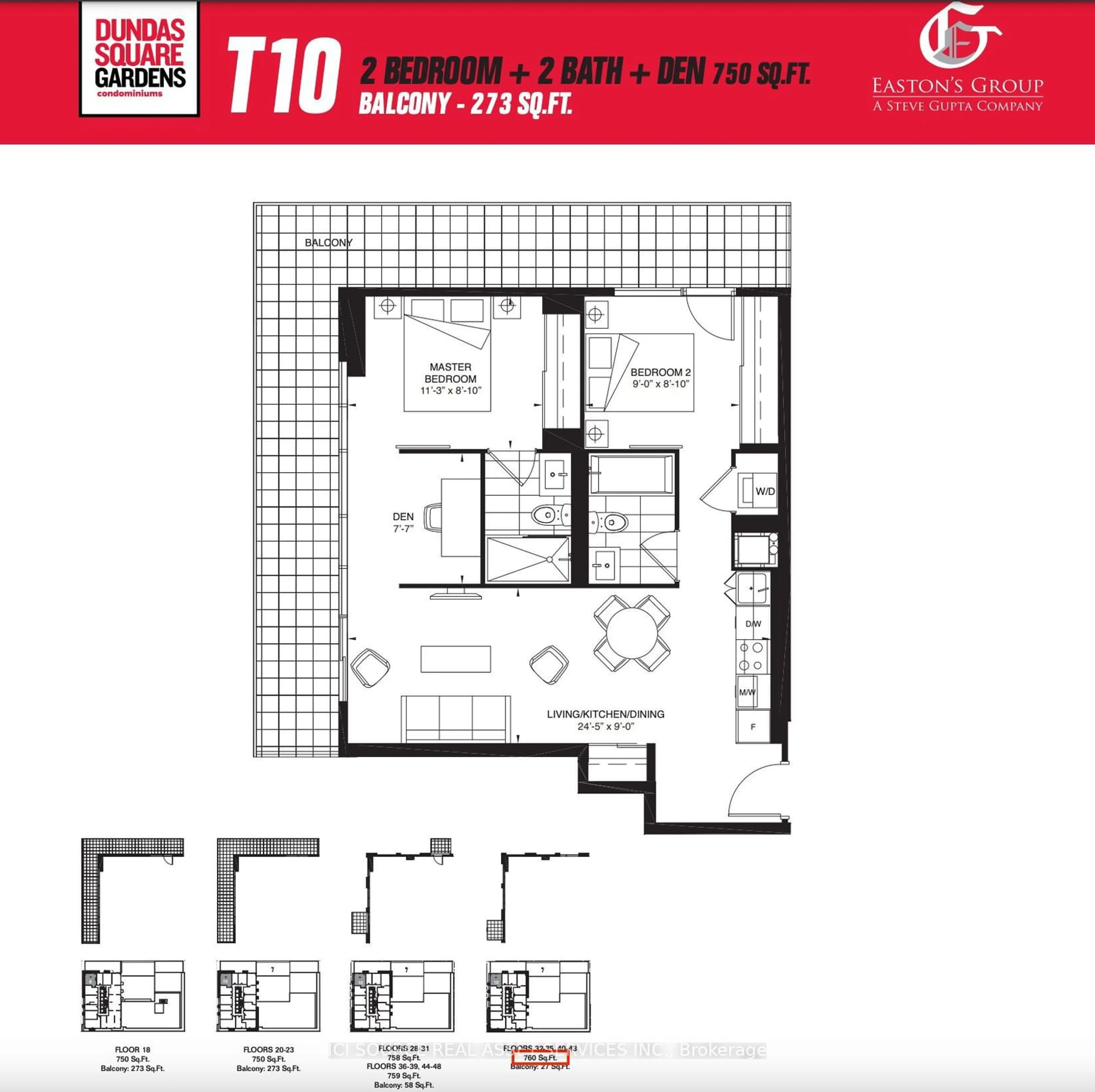 Floor plan for 251 Jarvis St #4210, Toronto Ontario M5B 0C3