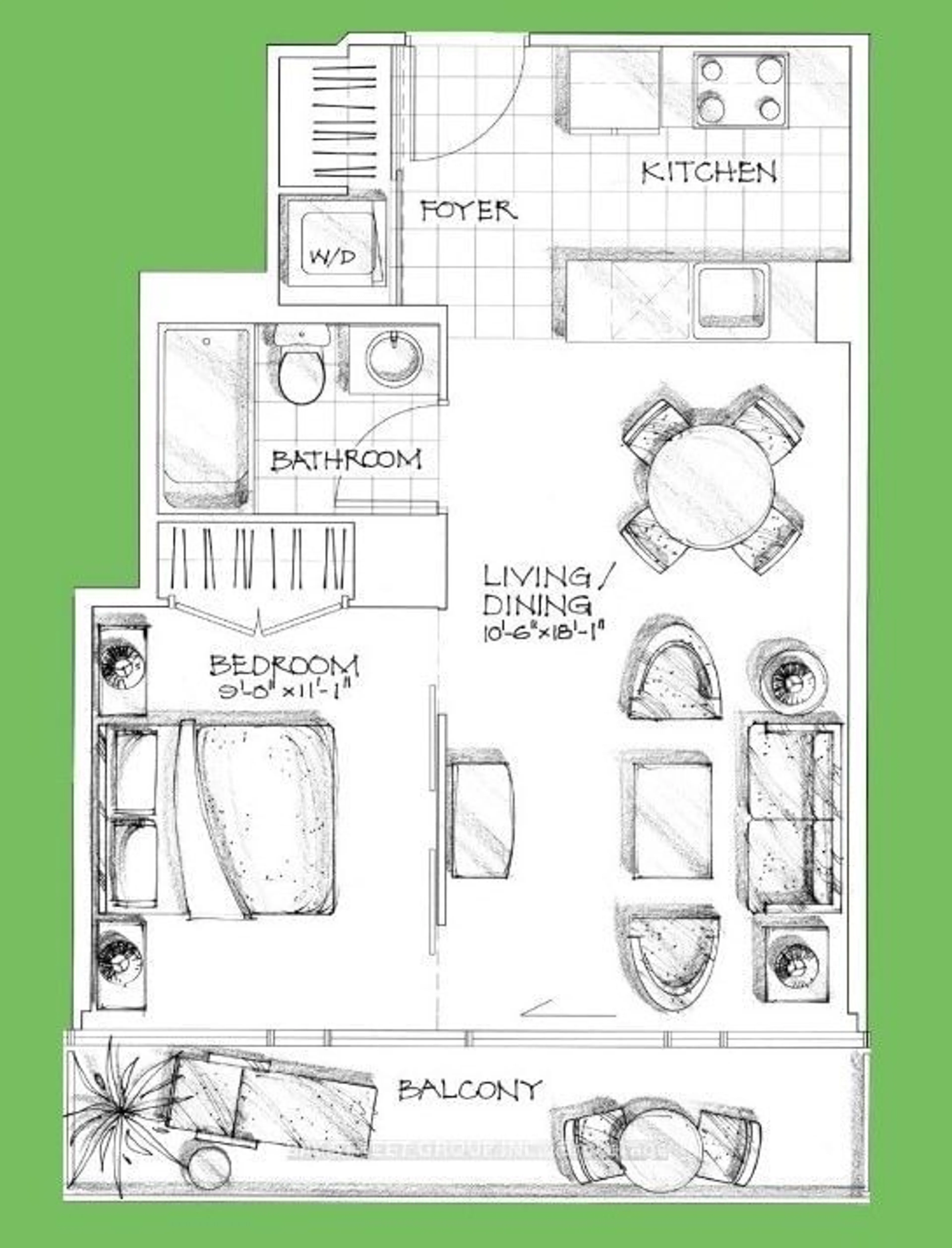 Floor plan for 37 Grosvenor St #306, Toronto Ontario M4Y 3G5