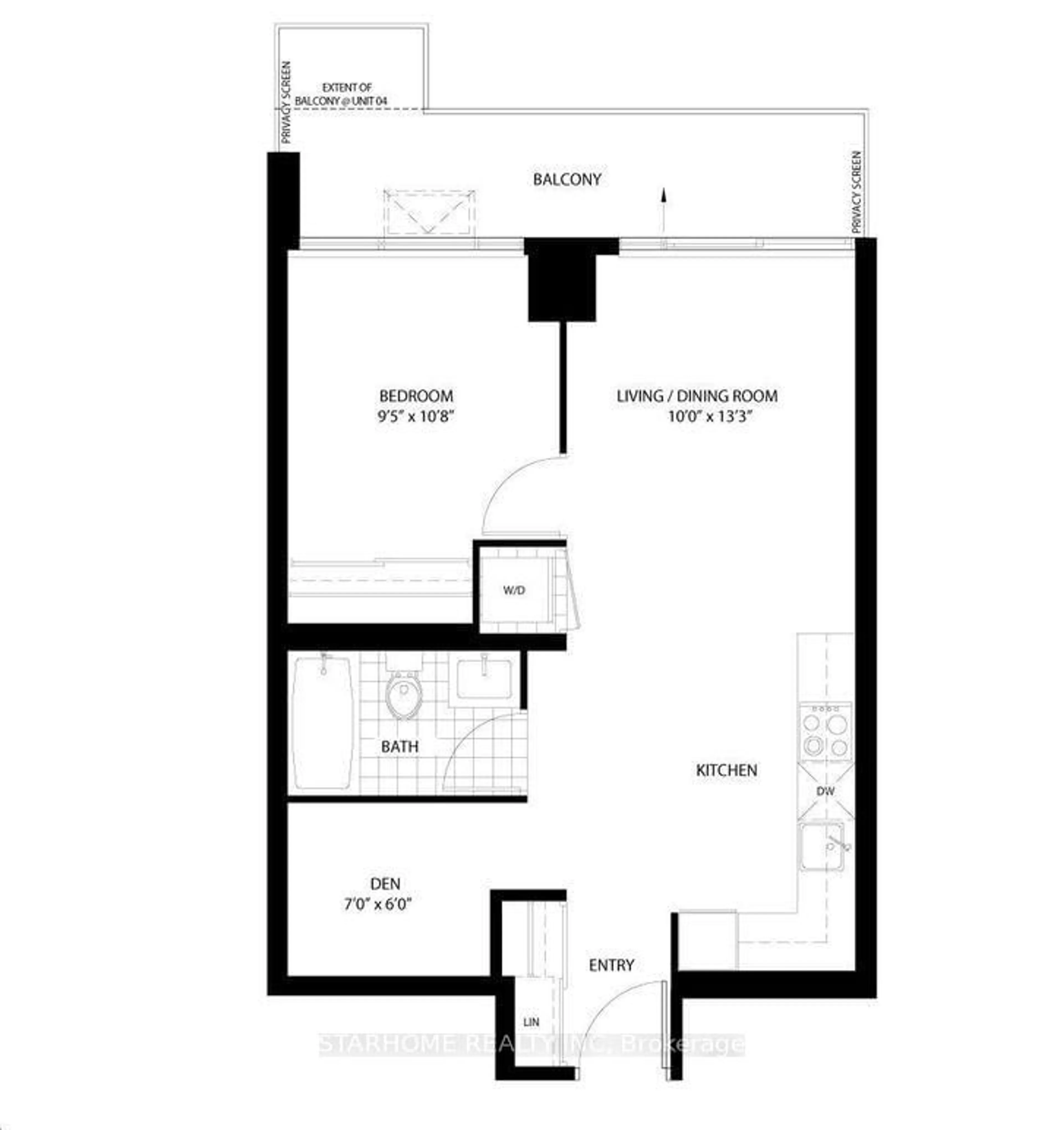 Floor plan for 18 Rean Dr #402, Toronto Ontario M2K 1H3