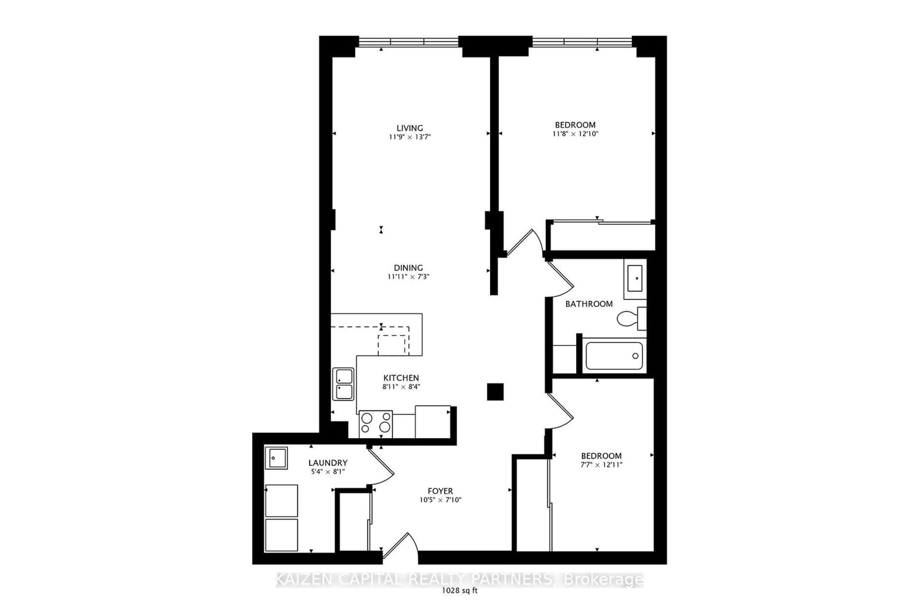 Floor plan for 90 Sherbourne St #103, Toronto Ontario M5A 2R1