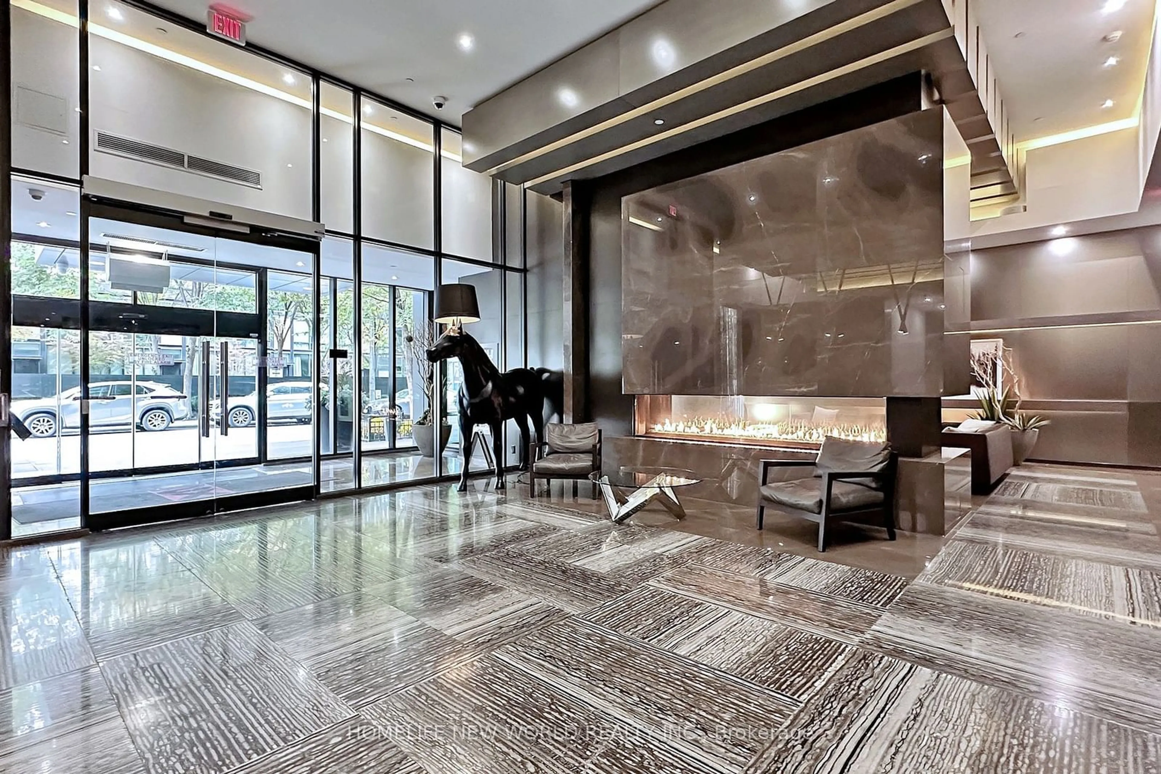 Indoor lobby for 101 Charles St #611, Toronto Ontario M4Y 0A9