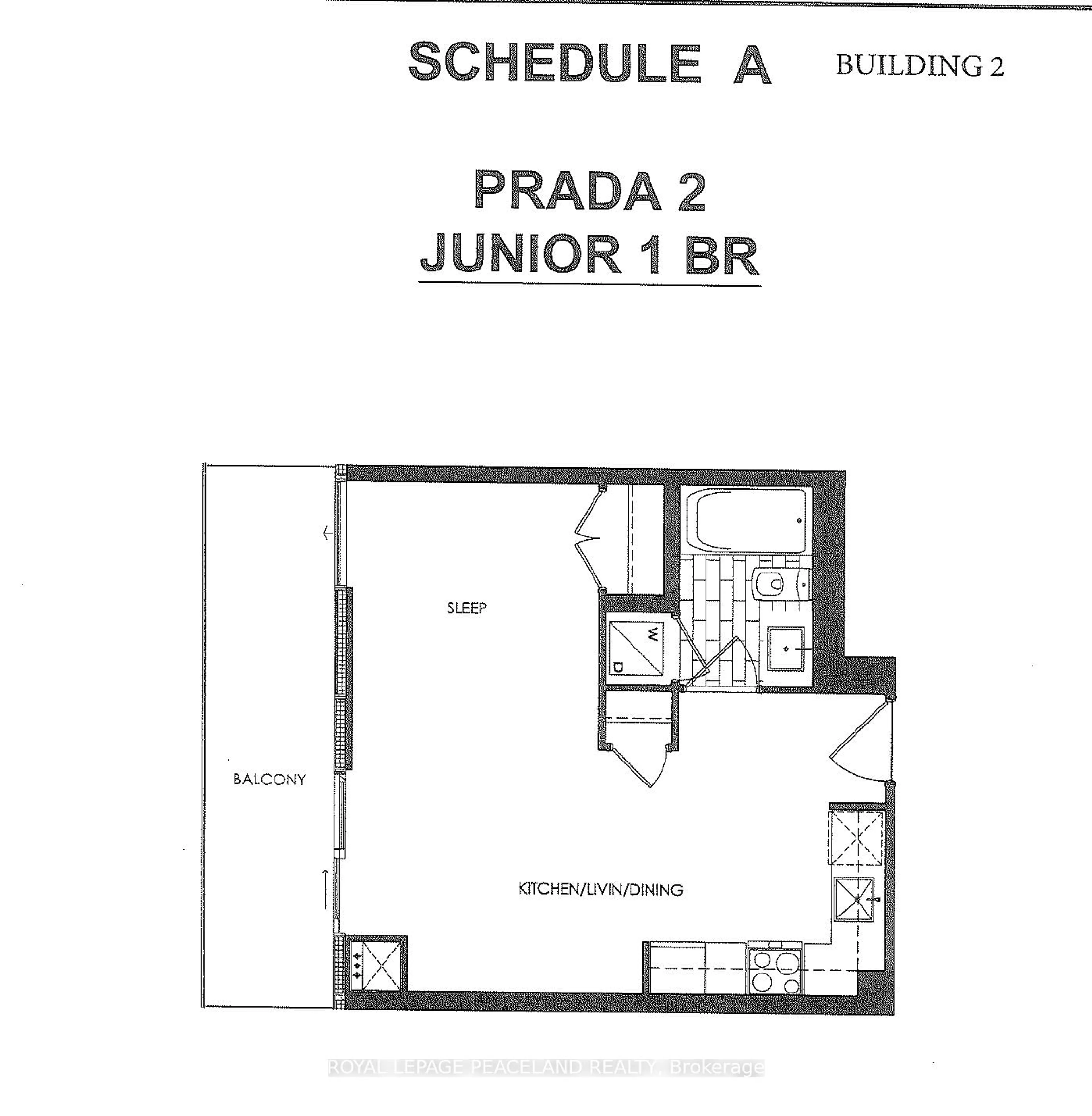 Floor plan for 120 Varna Dr #1121, Toronto Ontario M6A 0B3