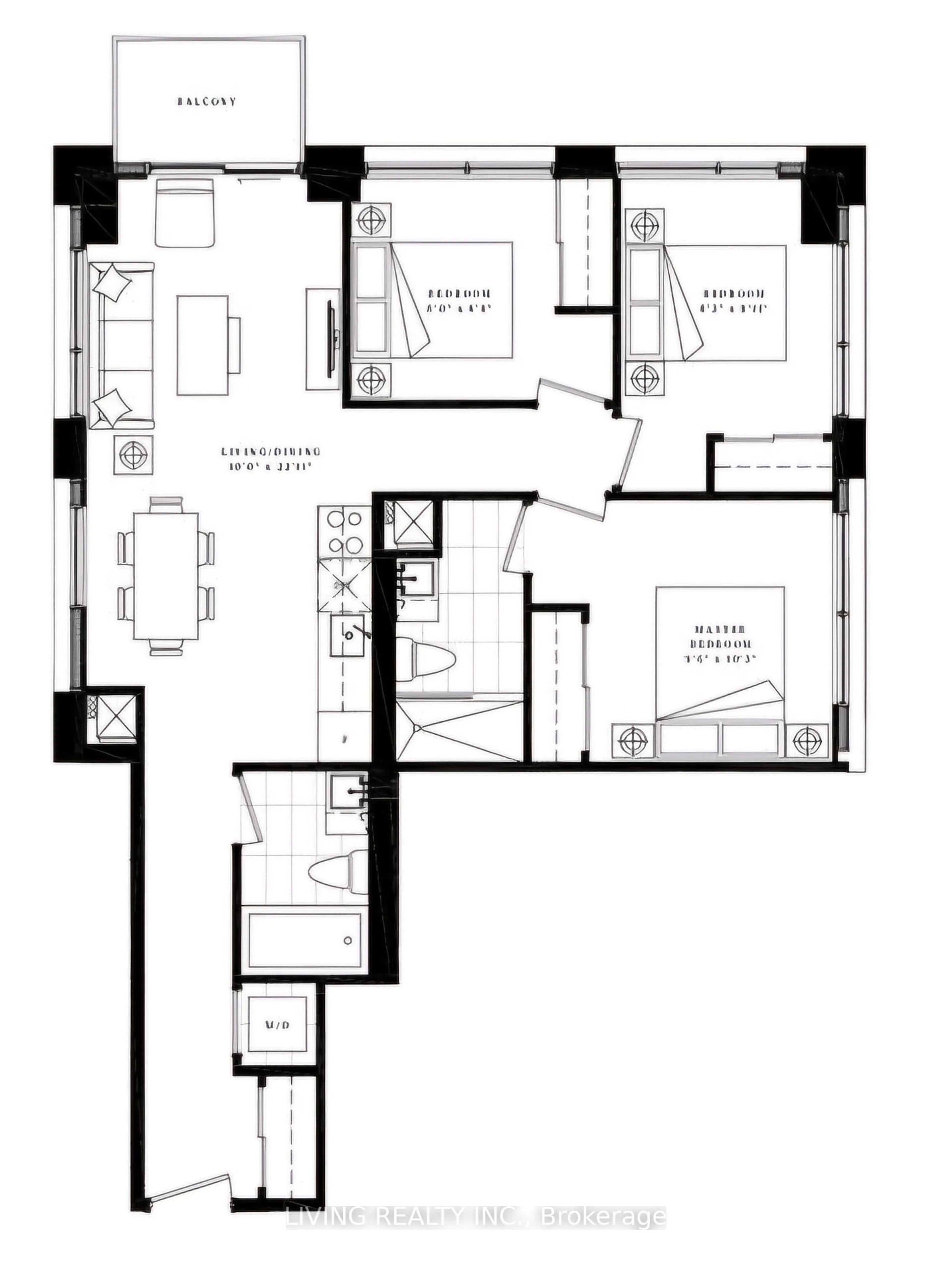 Floor plan for 108 Peter St #502, Toronto Ontario M5V 0W2