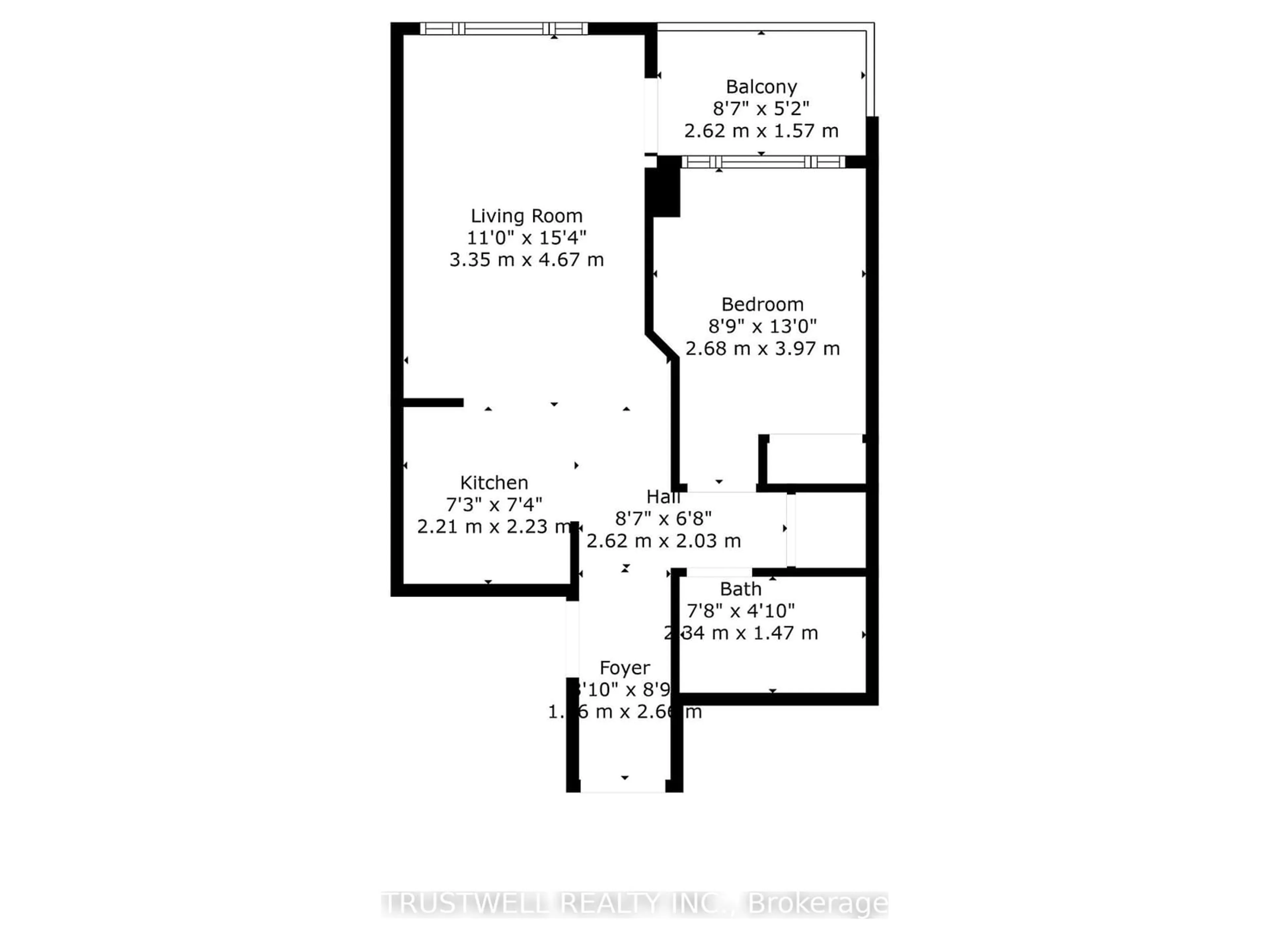 Floor plan for 155 Beecroft Rd #1501, Toronto Ontario M2N 7C6