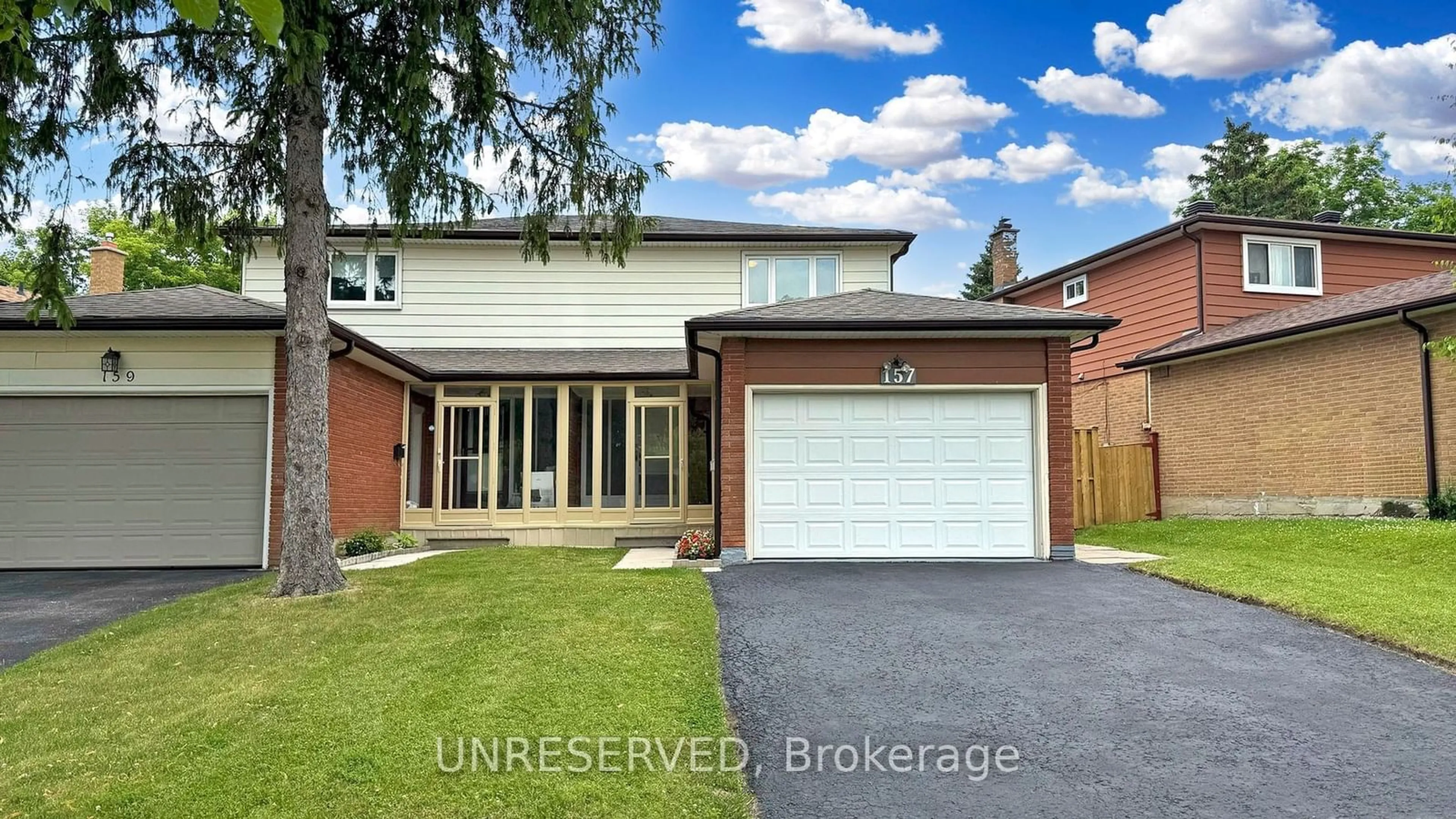 Home with brick exterior material for 157 Angus Dr, Toronto Ontario M2J 2W9