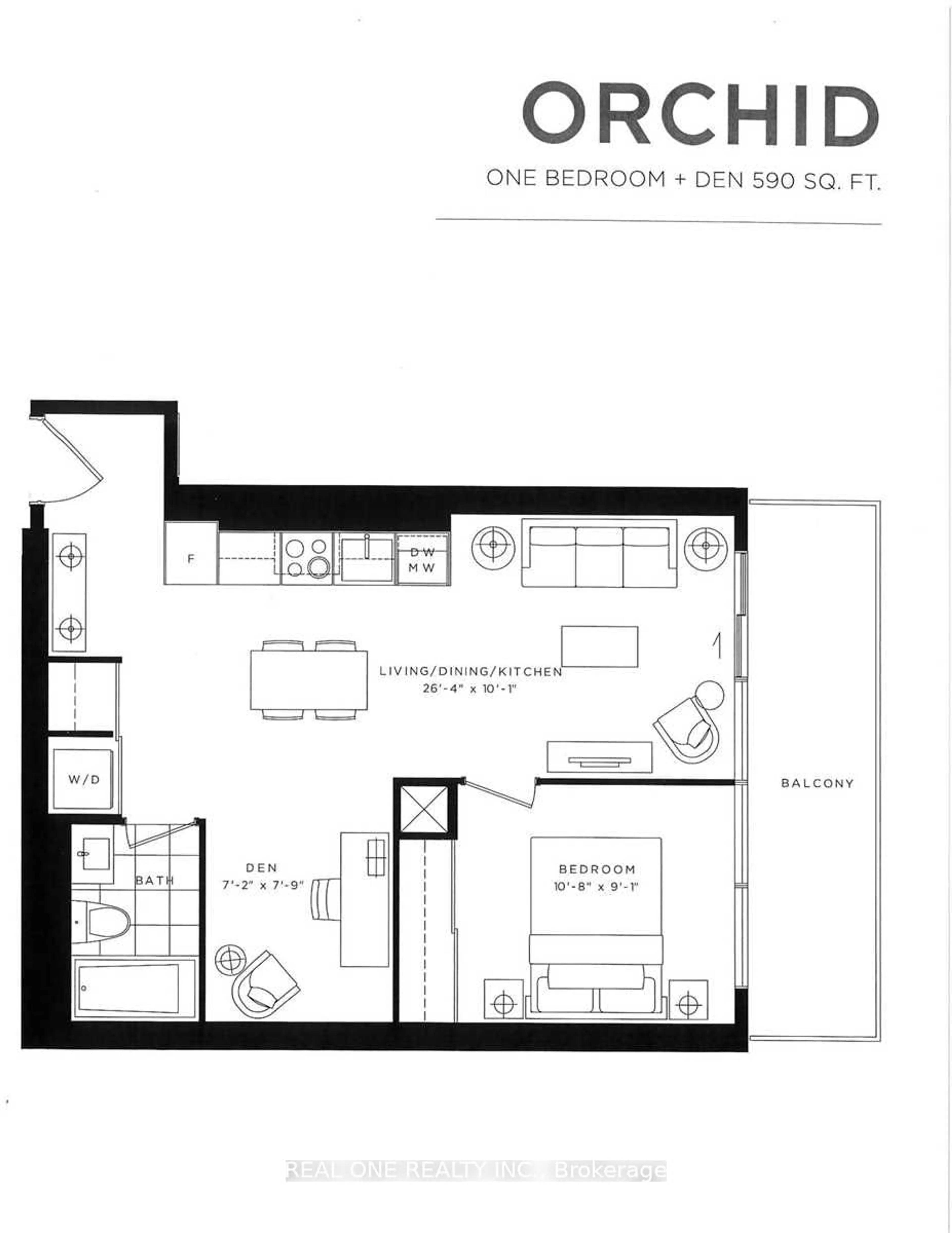 Floor plan for 501 Yonge St #5107, Toronto Ontario M4Y 0G8