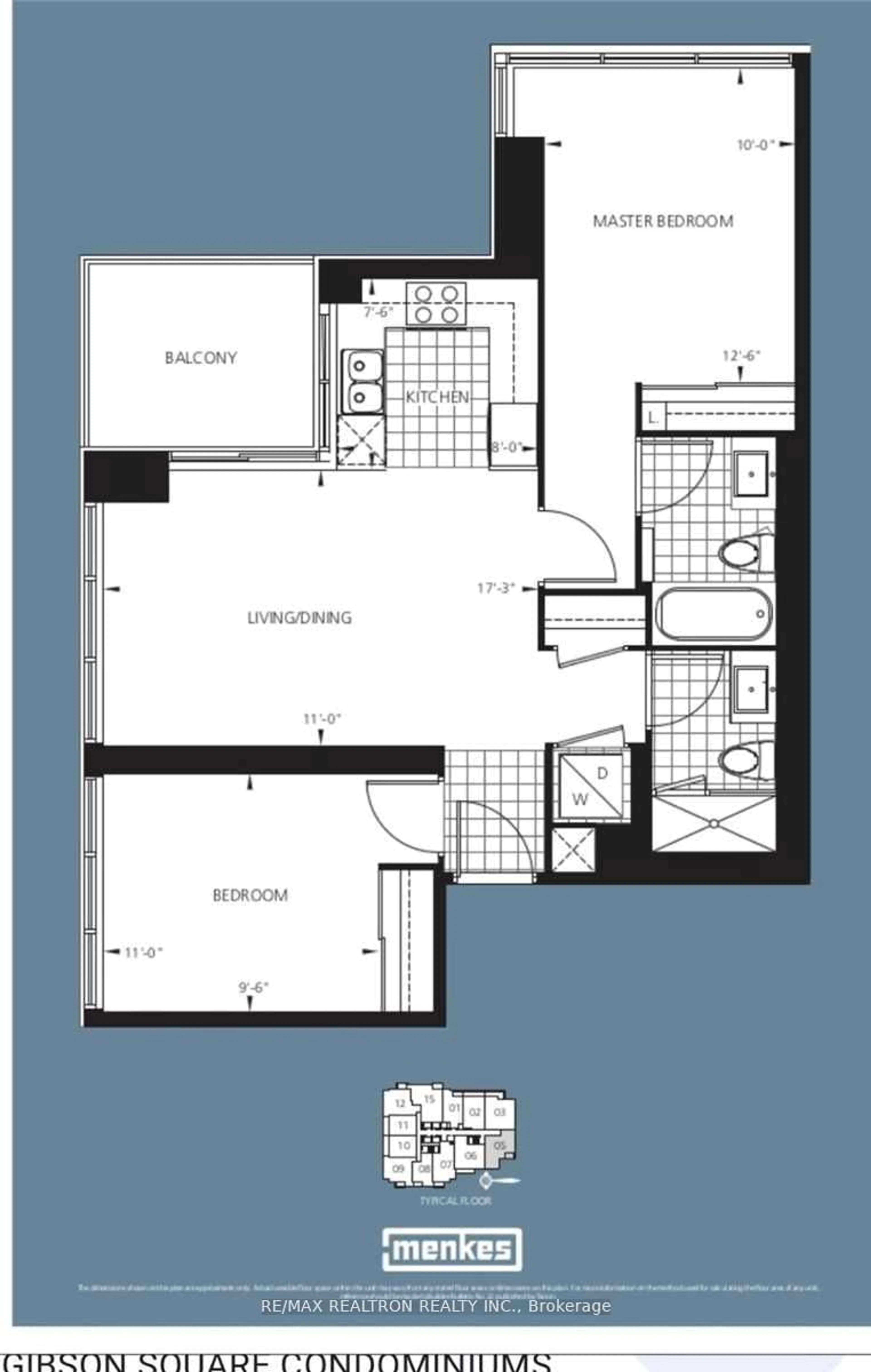 Floor plan for 5162 Yonge St #505, Toronto Ontario M2N 6L9
