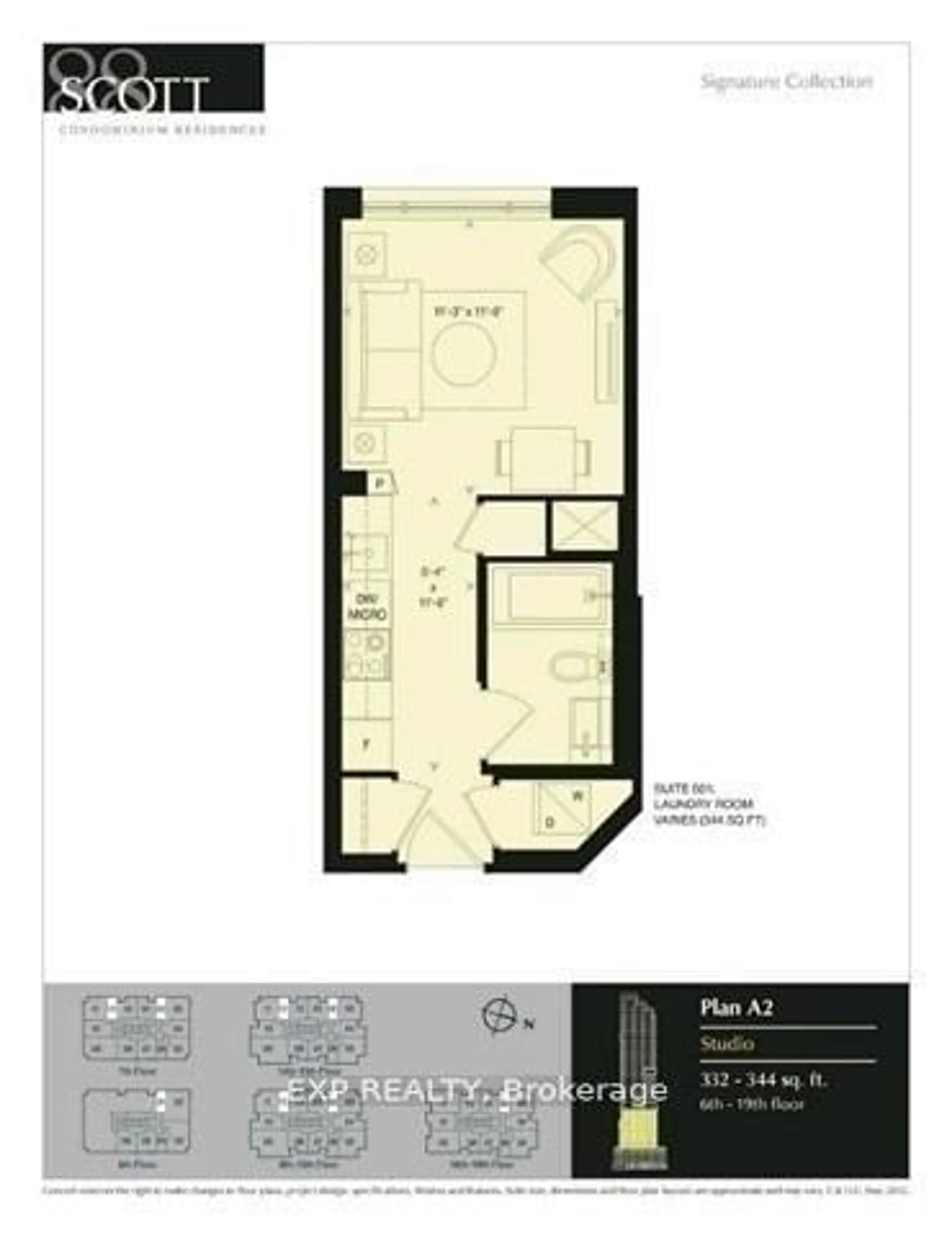 Floor plan for 88 Scott St #1212, Toronto Ontario M5E 0A9