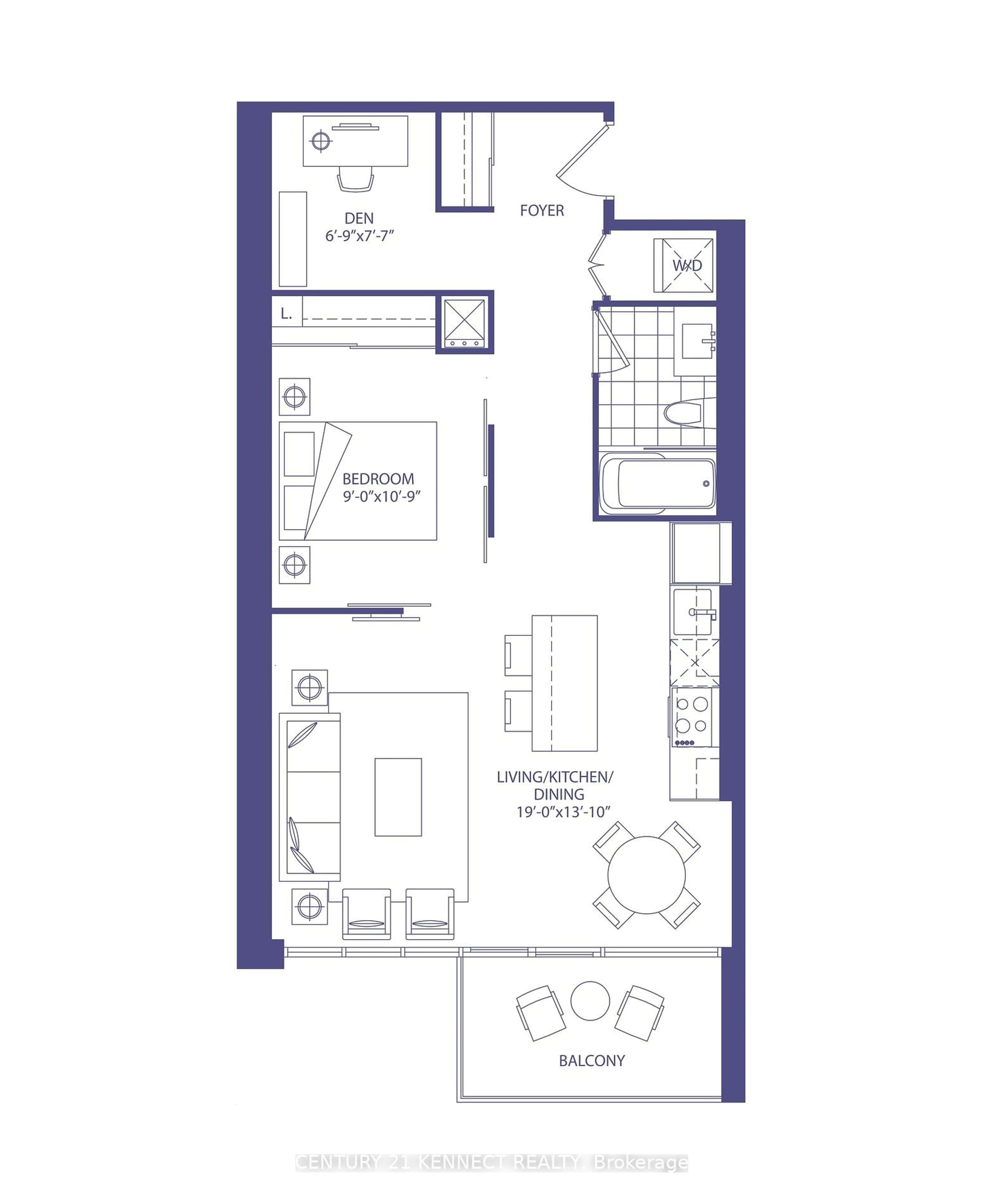 Floor plan for 3018 Yonge St #613, Toronto Ontario M4N 2K4