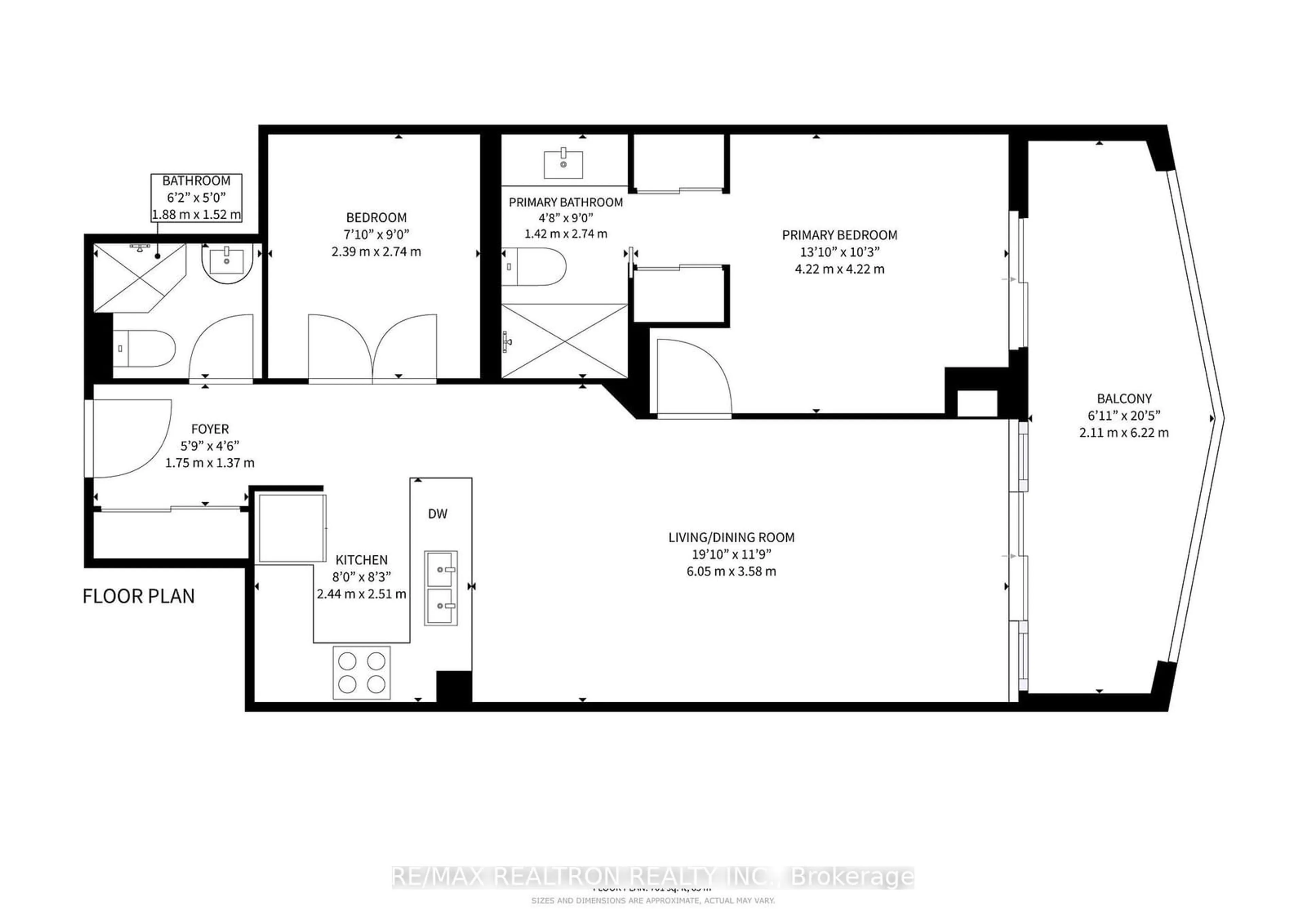 Floor plan for 8 Rean Dr #1003, Toronto Ontario M2K 3B9