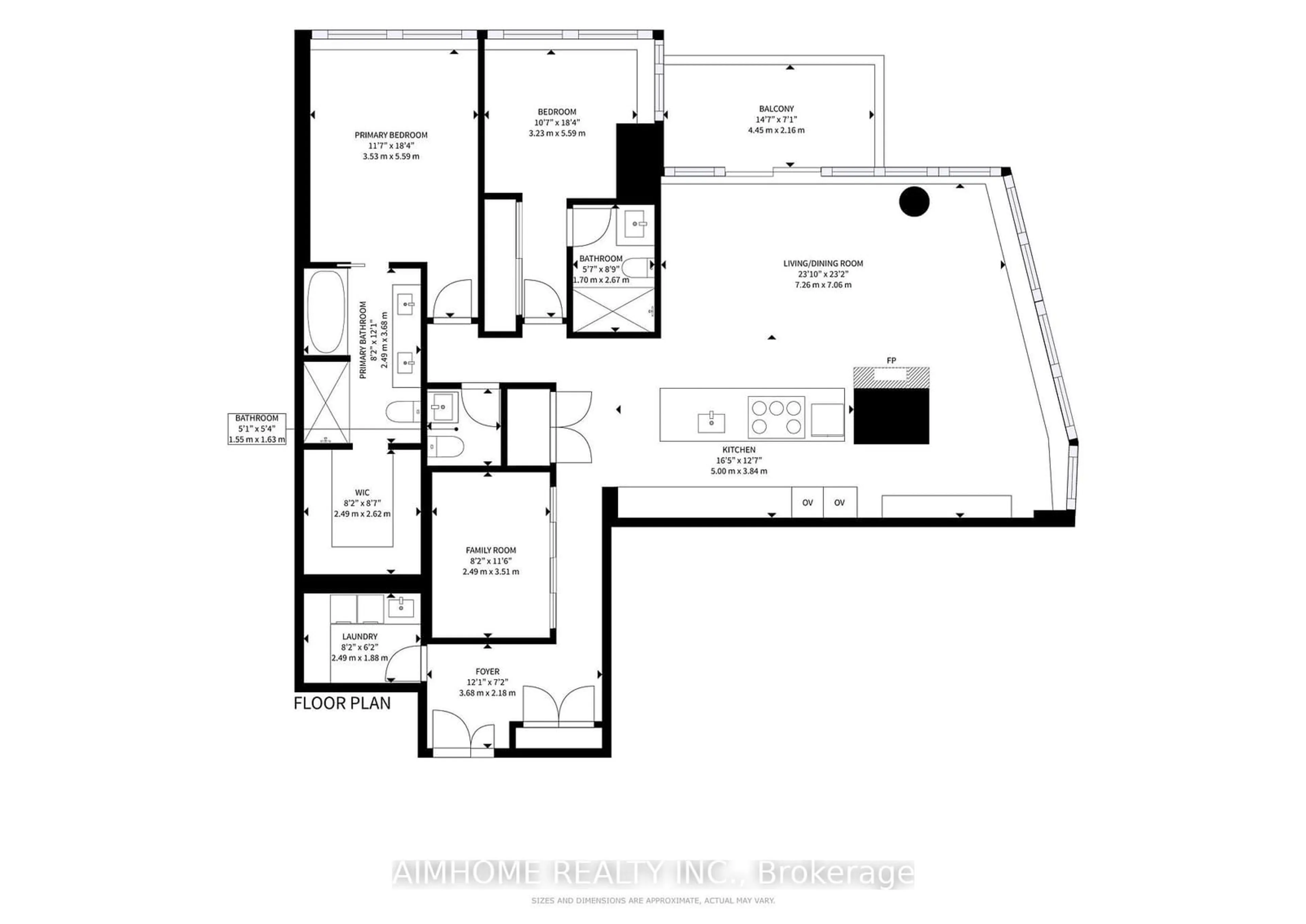 Floor plan for 180 University Ave #5004, Toronto Ontario M5H 0A2