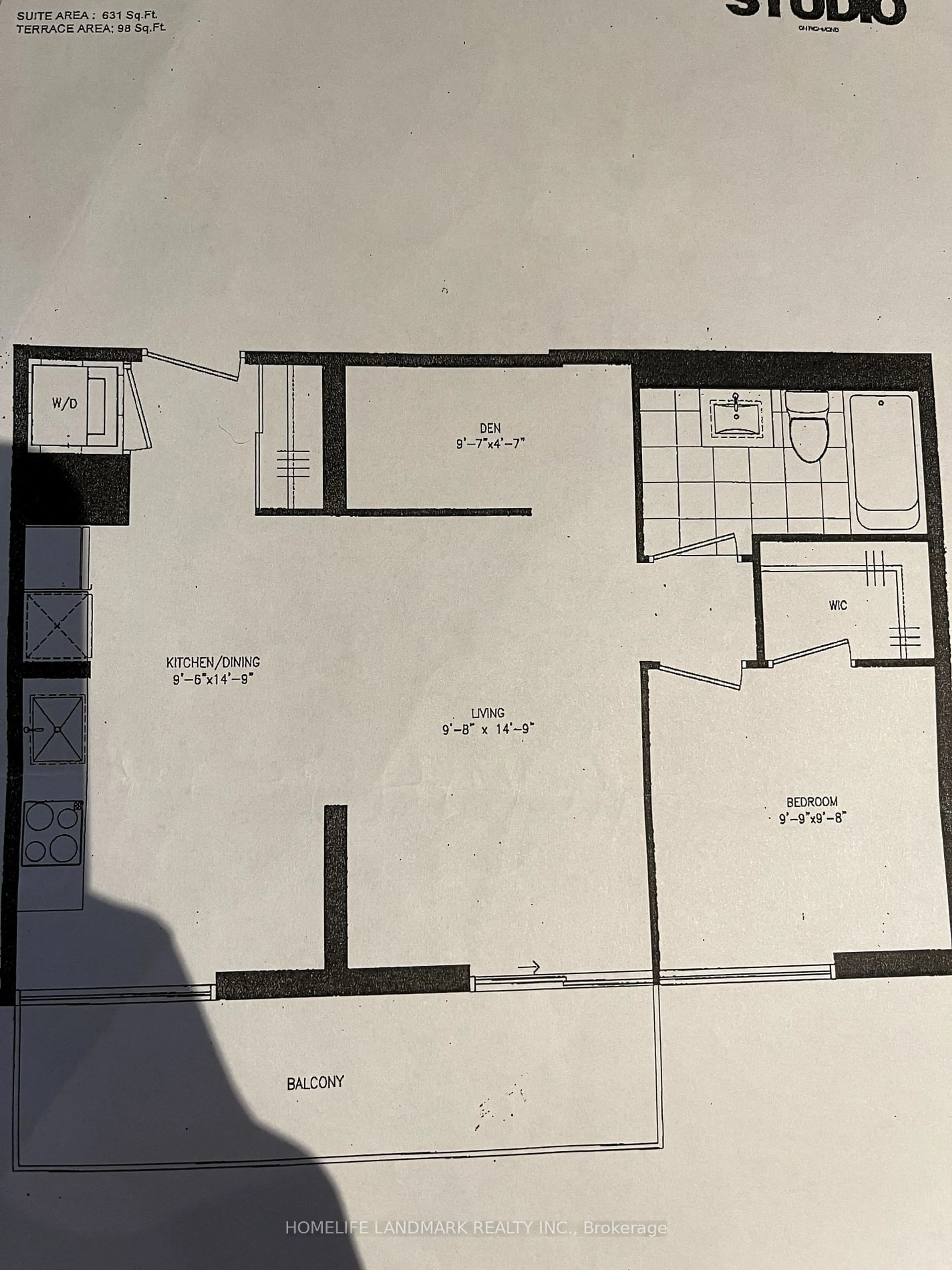 Floor plan for 30 Nelson St #412, Toronto Ontario M5V 0H5