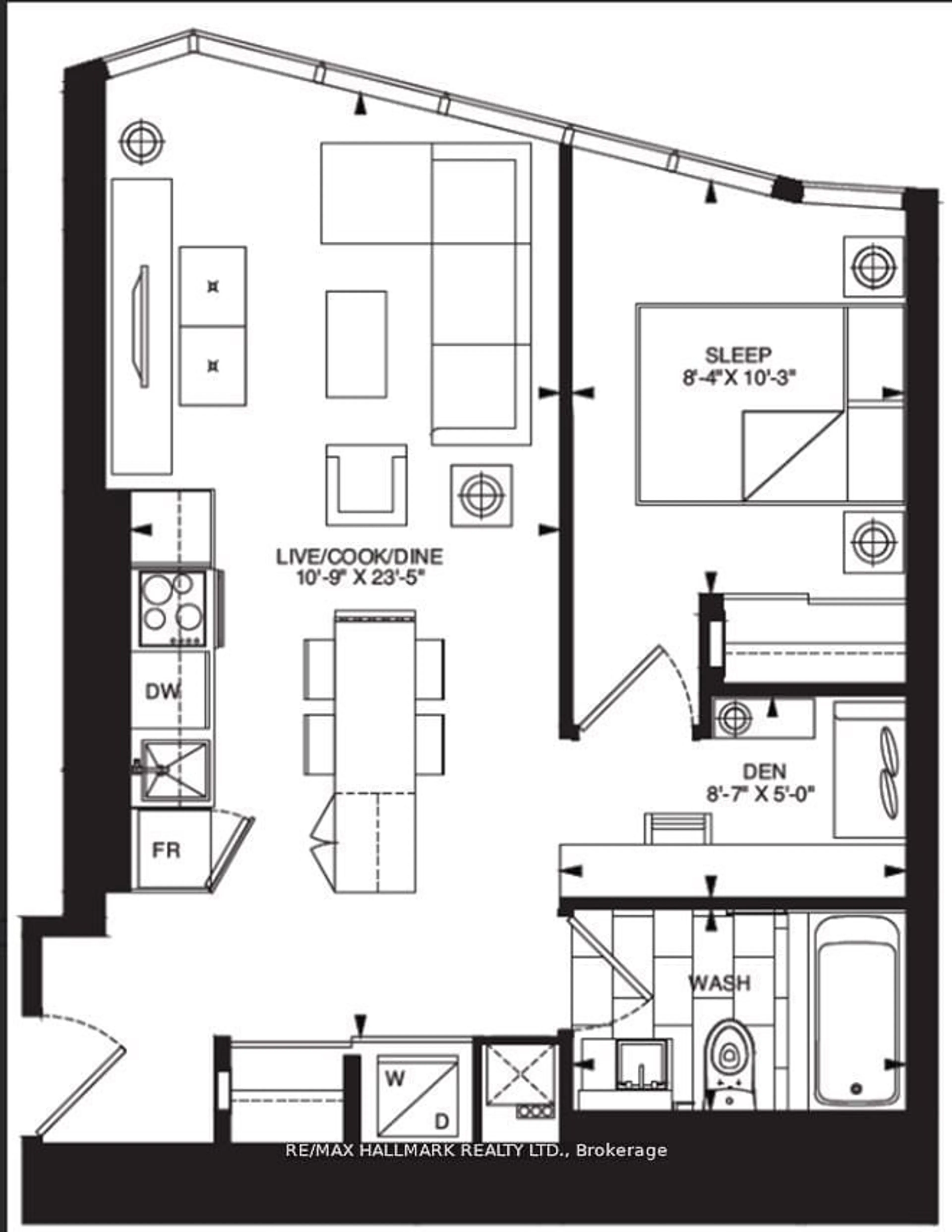 Floor plan for 197 Yonge St #3114, Toronto Ontario M5B 1M4