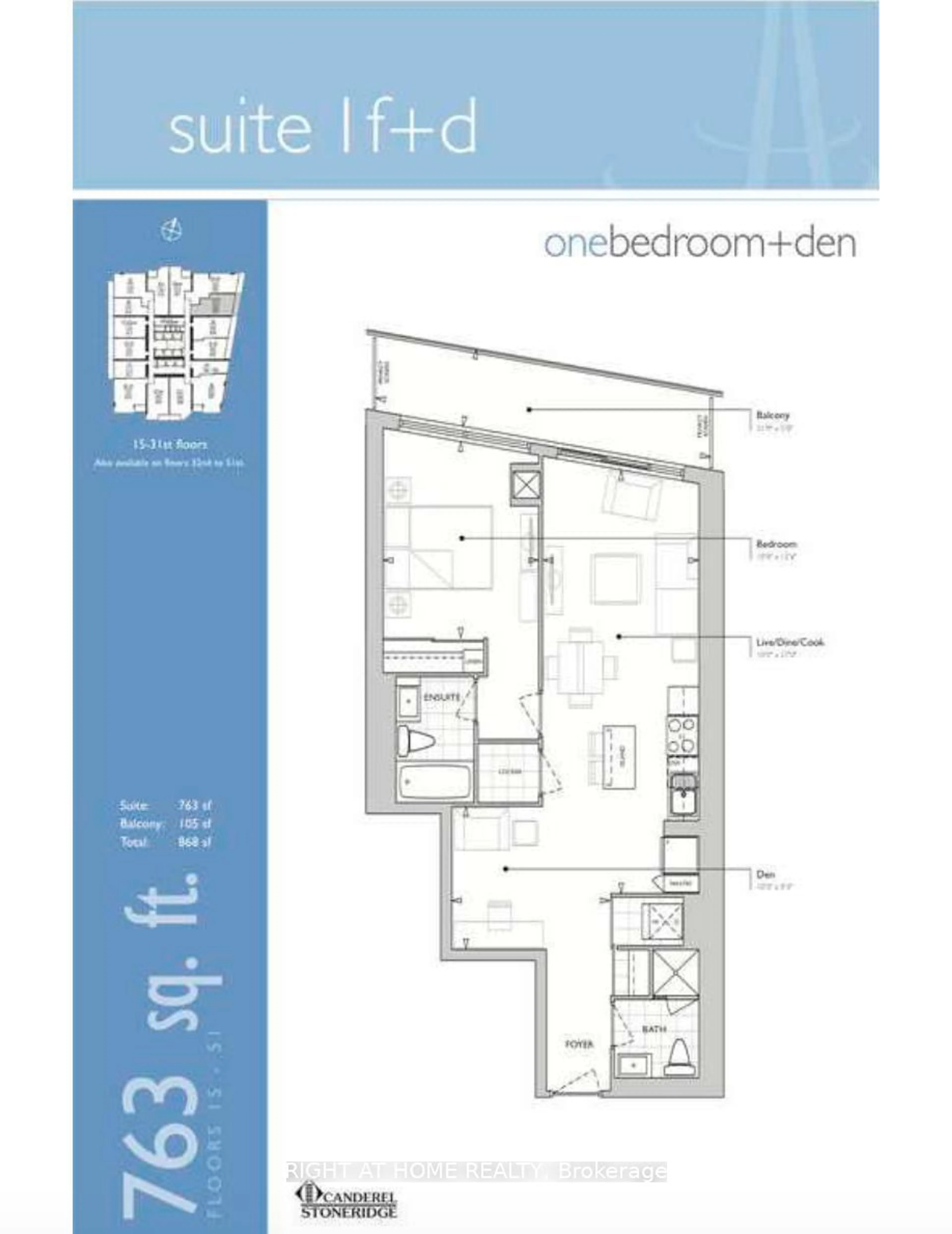 Floor plan for 386 Yonge St #2203, Toronto Ontario M5B 0A5