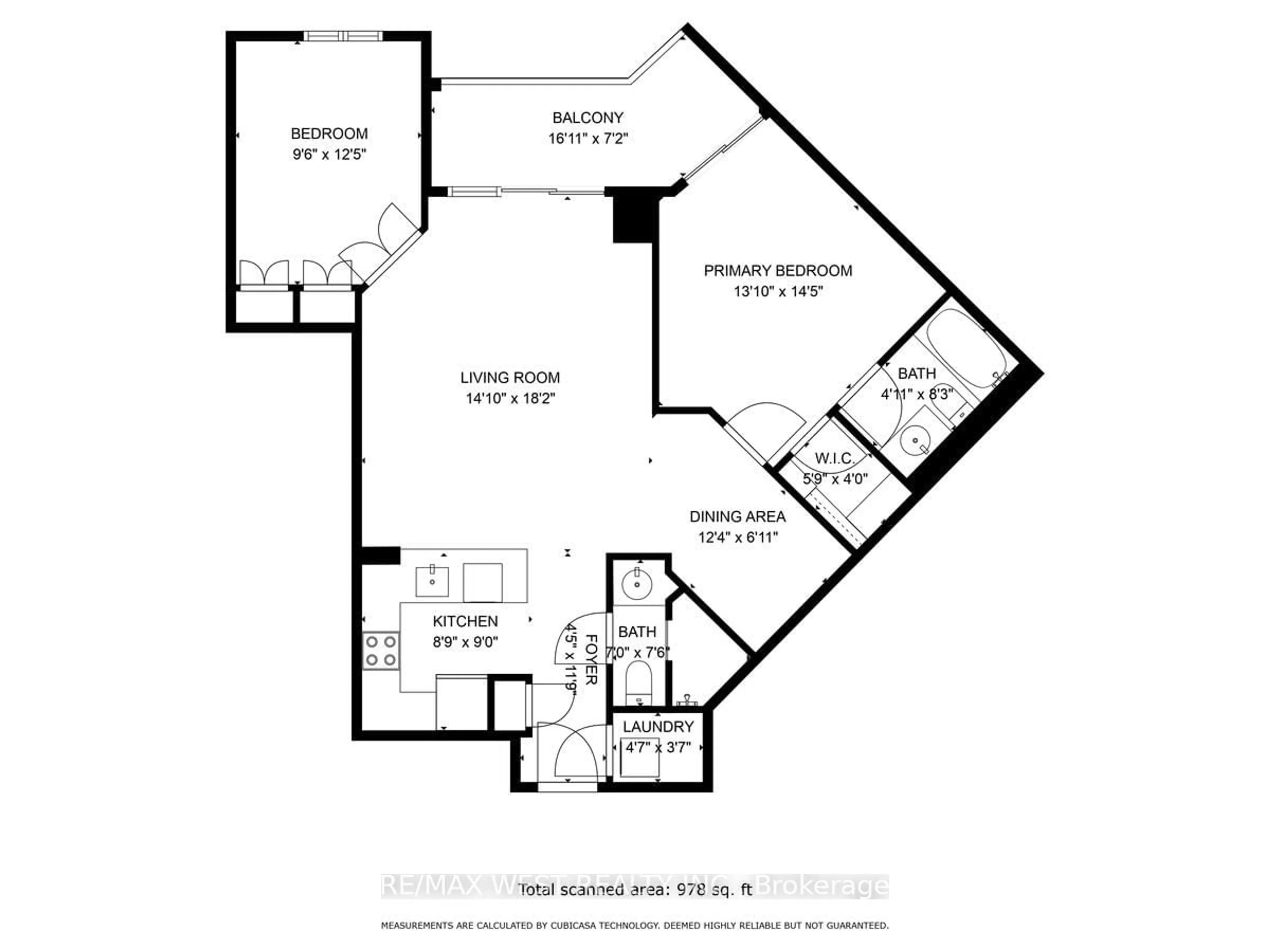 Floor plan for 20 Bloorview Pl #1003, Toronto Ontario M2J 0A6