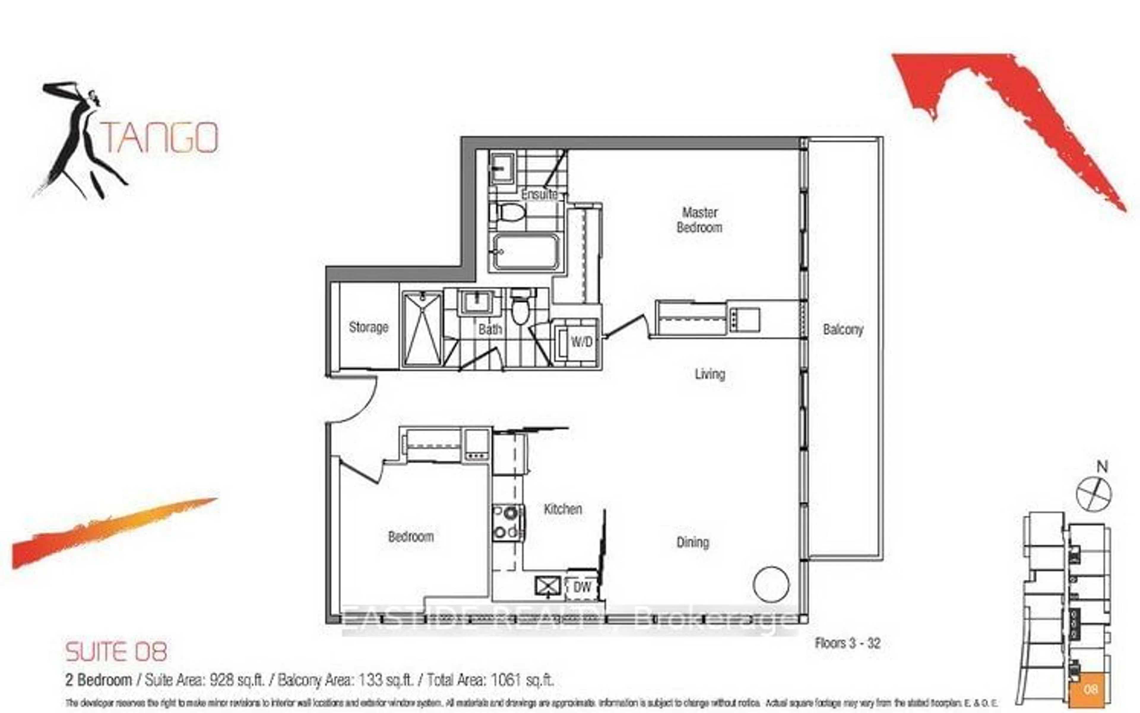 Floor plan for 121 Mcmahon Dr #1808, Toronto Ontario M2K 0C2