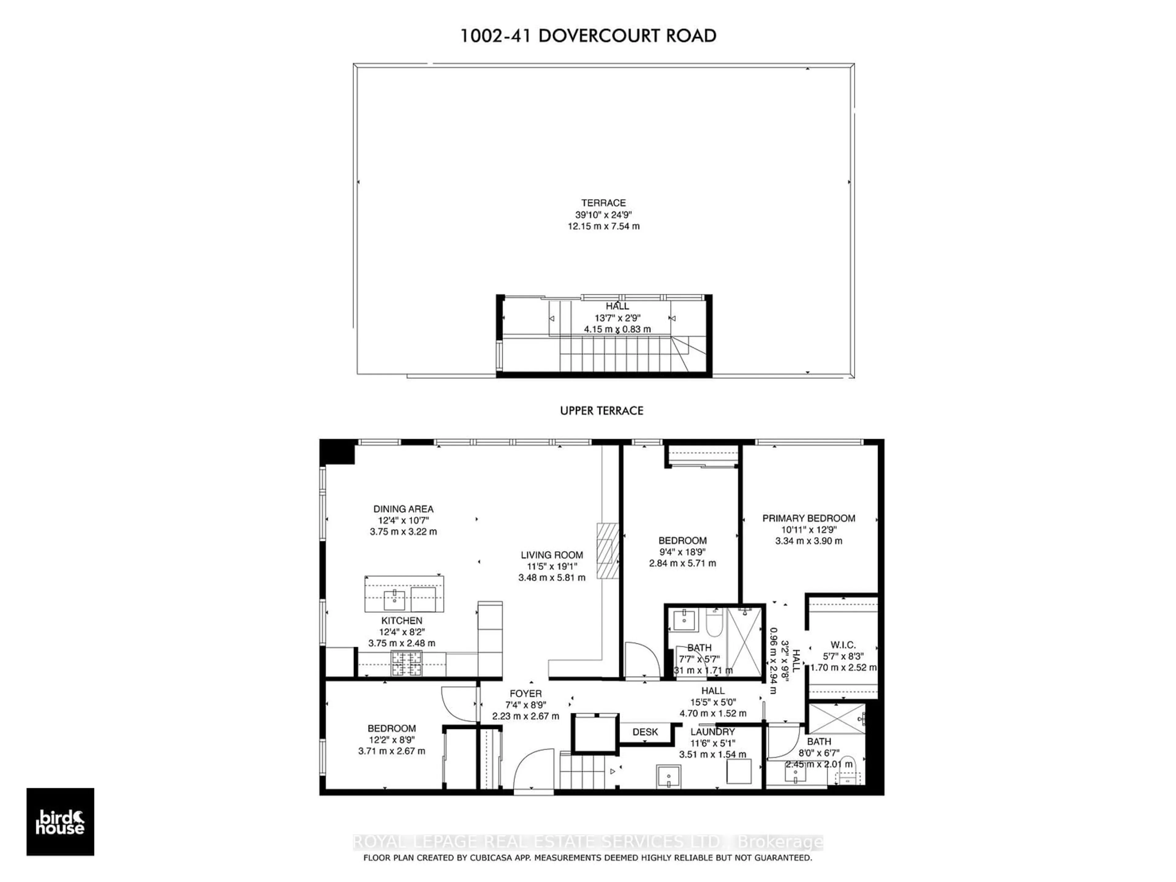 Floor plan for 41 Dovercourt Rd #1002, Toronto Ontario M6J 0G6