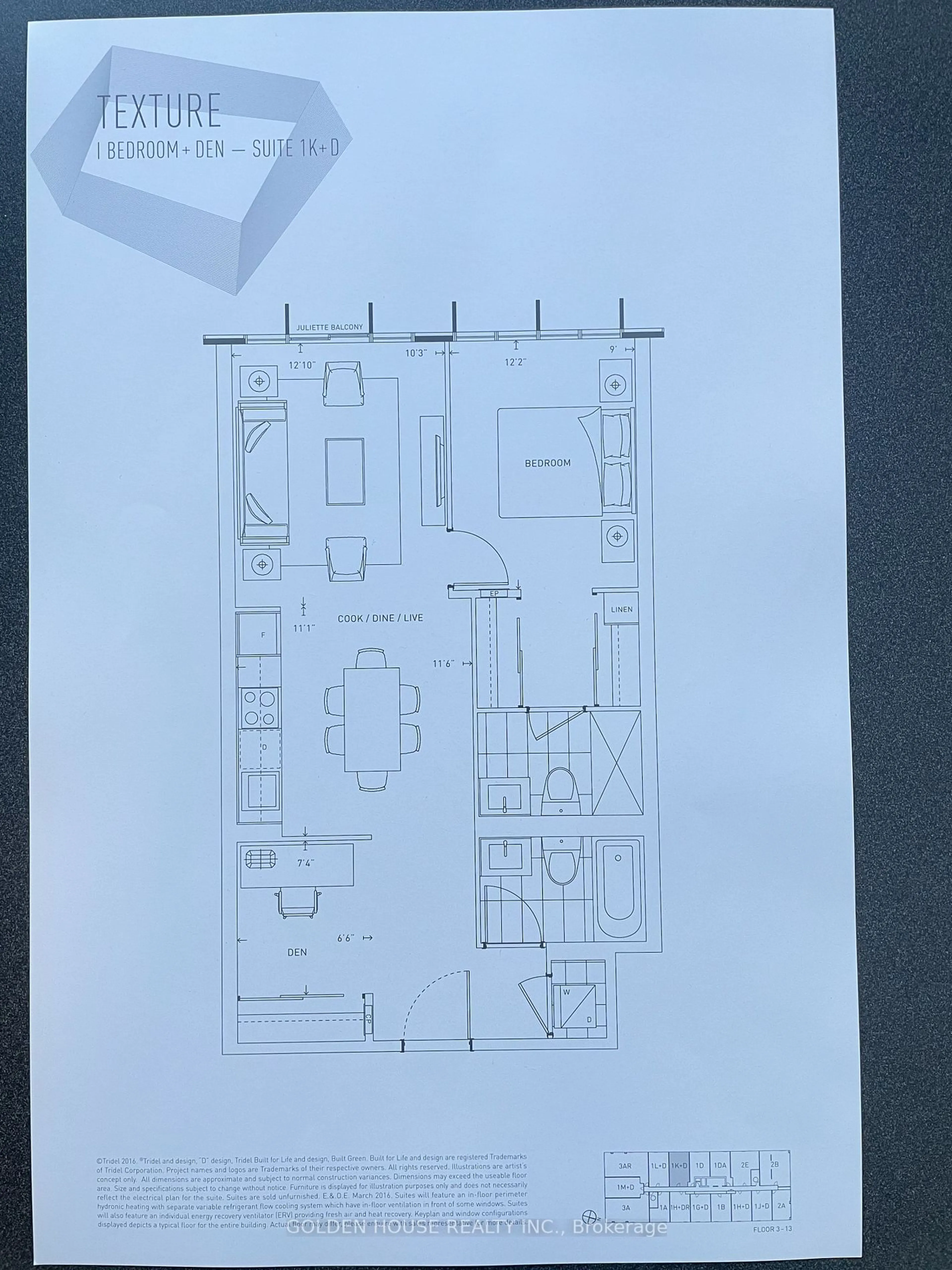 Floor plan for 50 Mccaul St #716, Toronto Ontario M5T 1V9