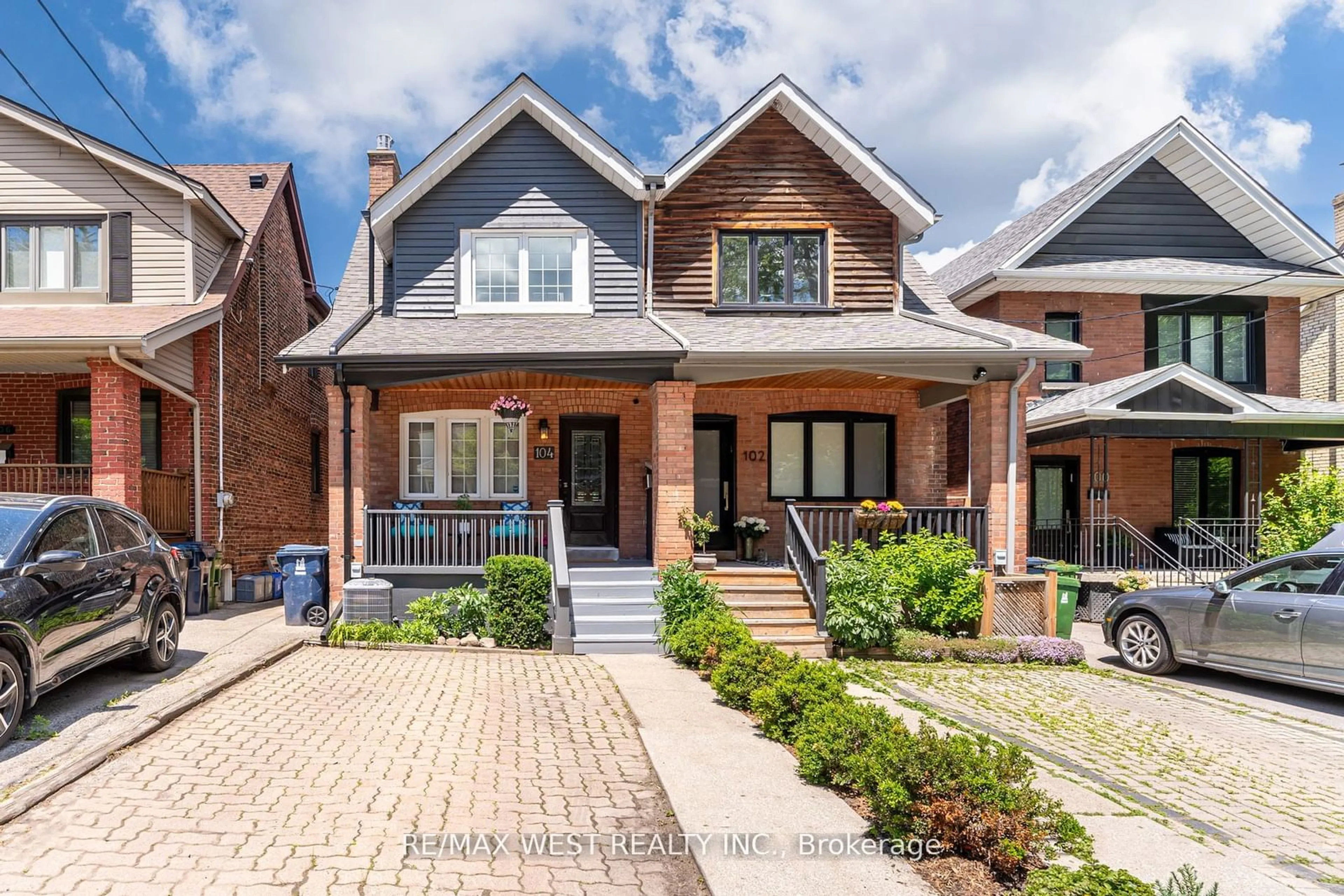 Home with brick exterior material for 104 Maplewood Ave, Toronto Ontario M6C 1J5