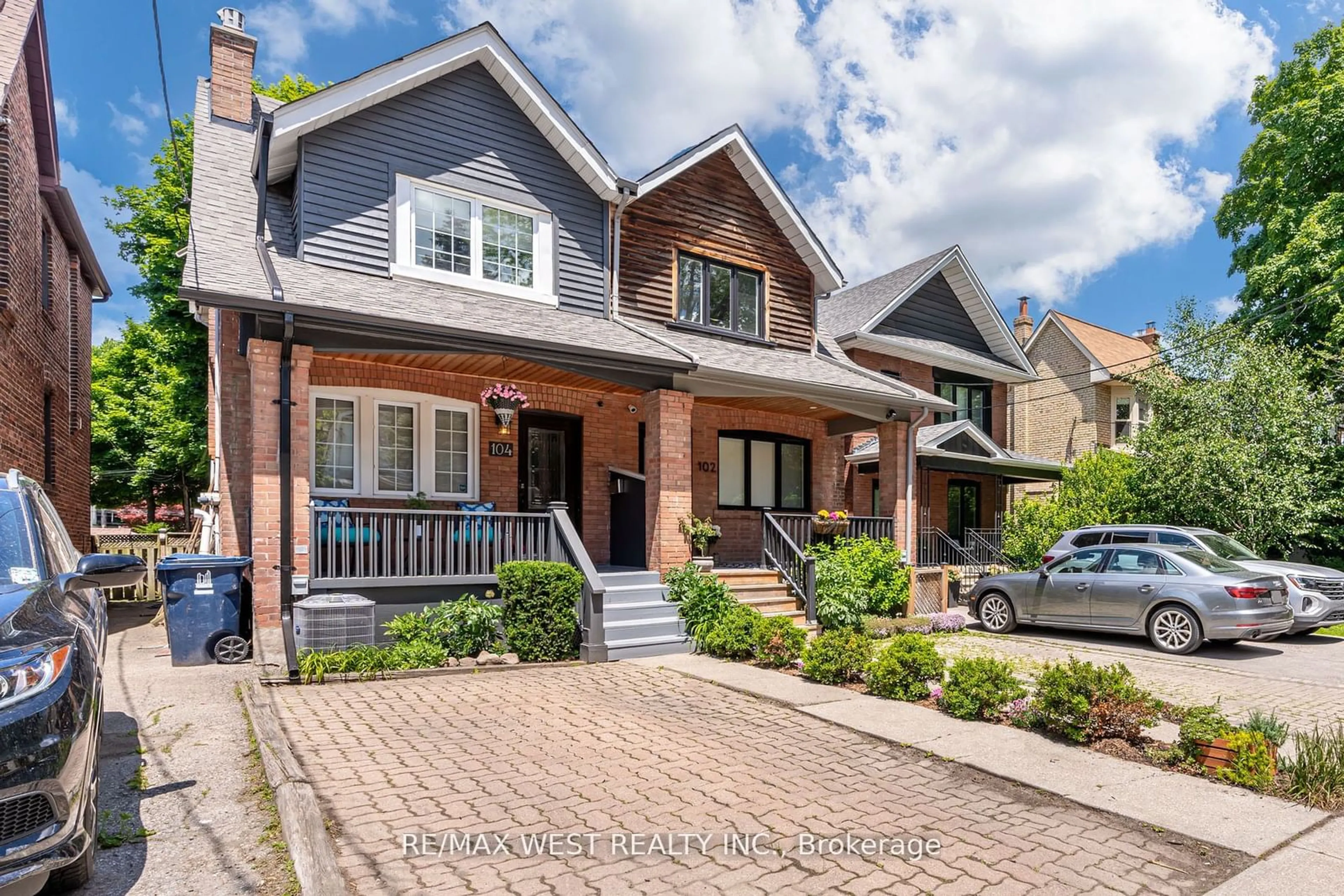 Home with brick exterior material for 104 Maplewood Ave, Toronto Ontario M6C 1J5