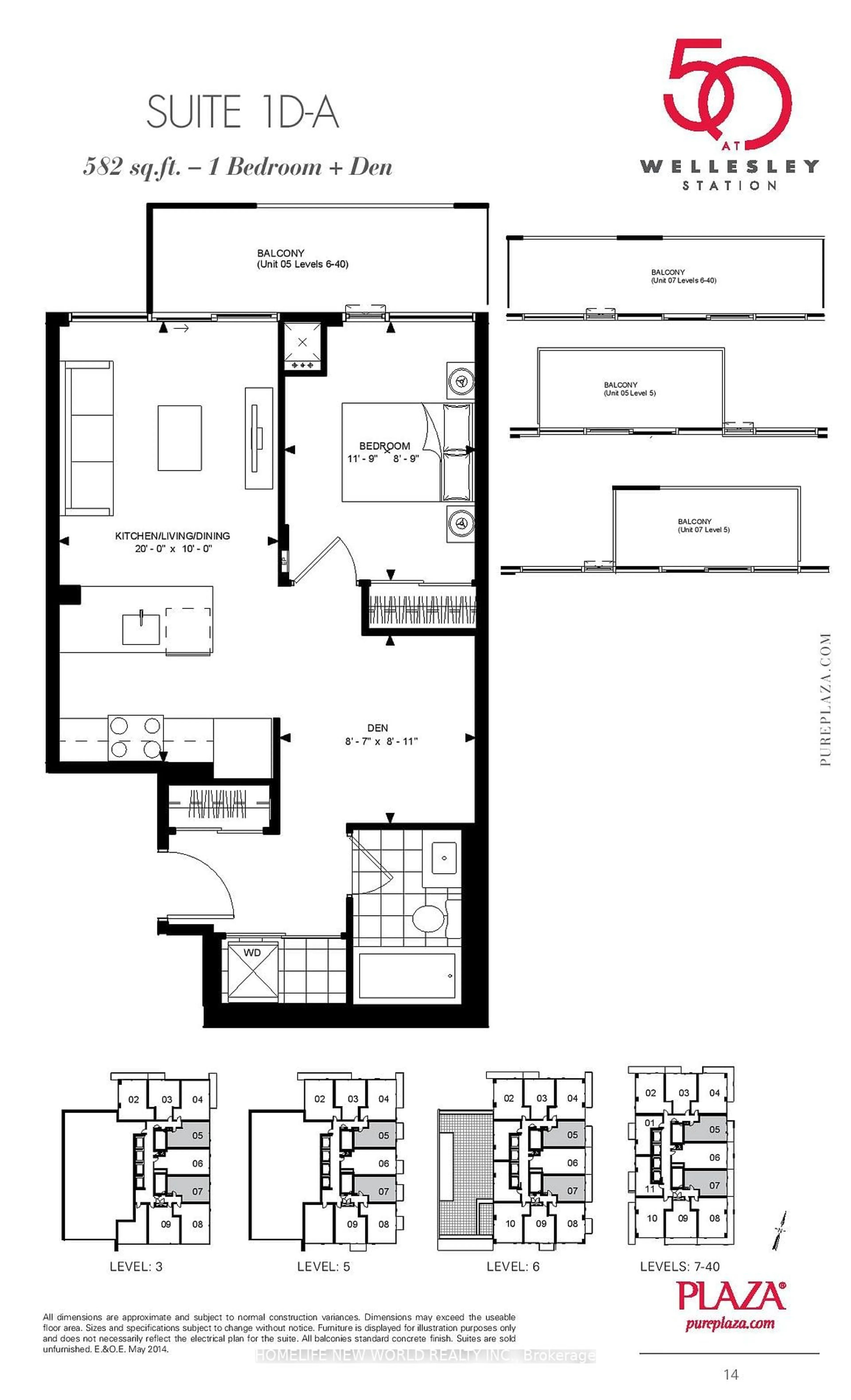 Floor plan for 50 Wellesley St #705, Toronto Ontario M4Y 1G2