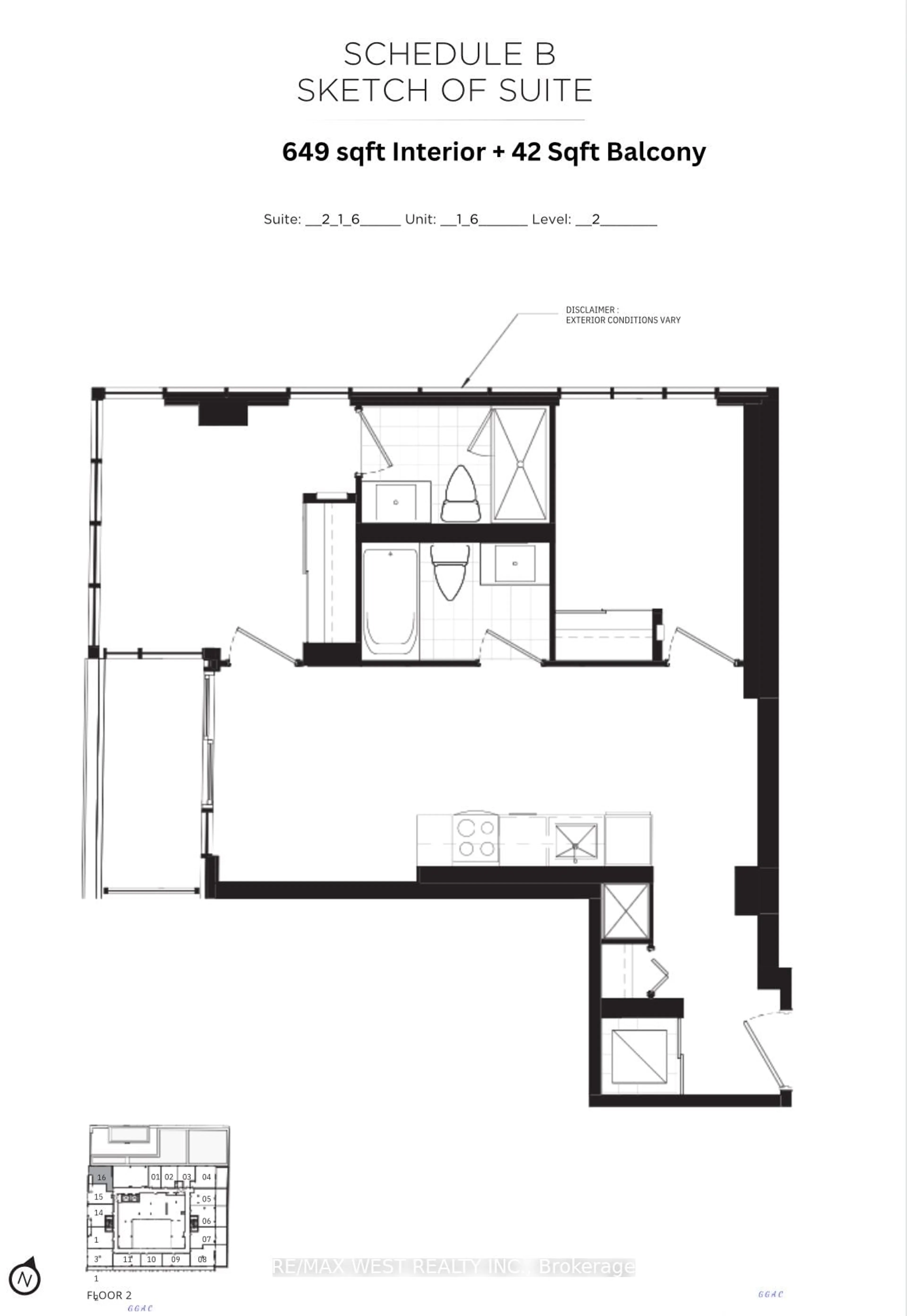 Floor plan for 500 Dupont St #216, Toronto Ontario M6G 0B8