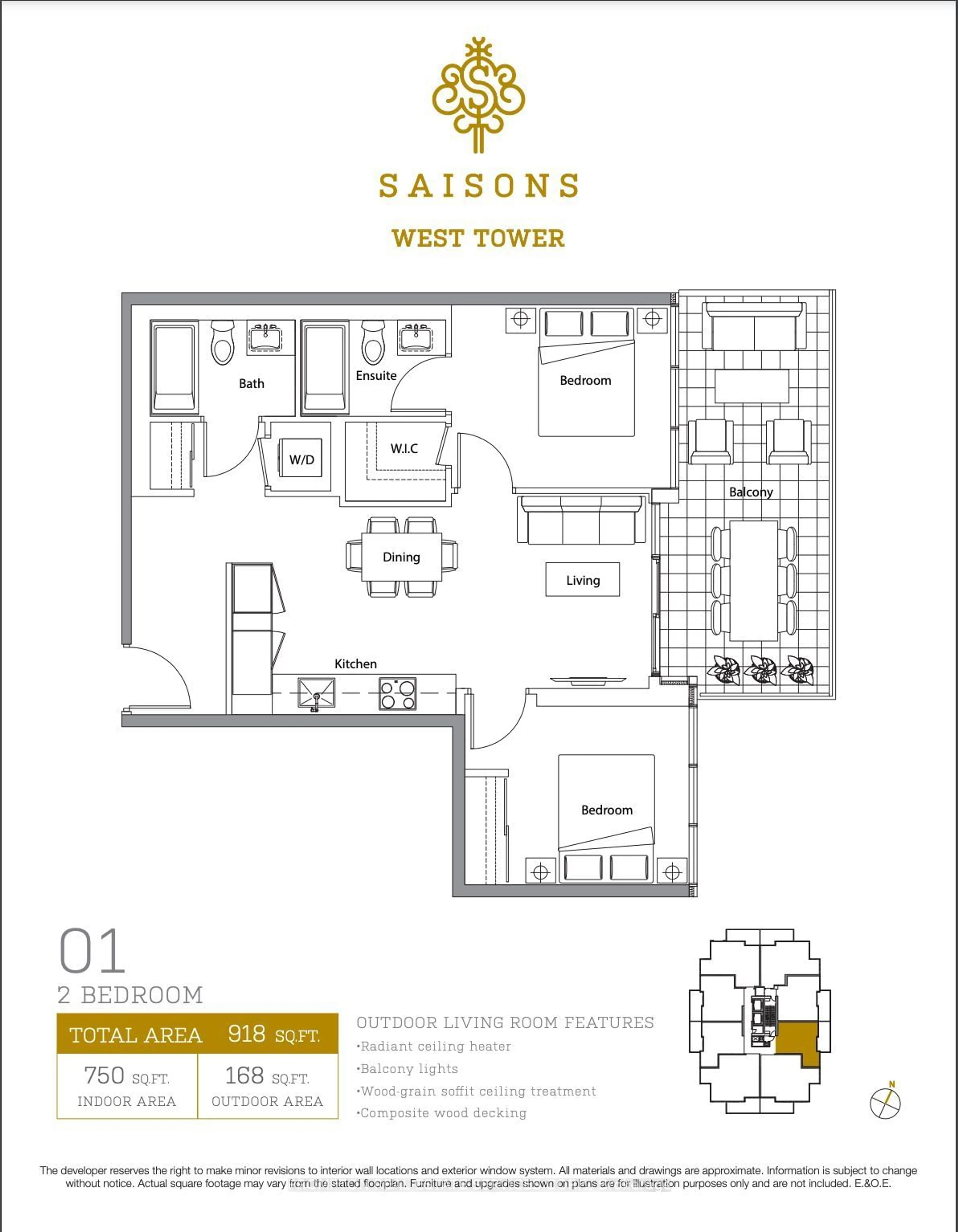 Floor plan for 27 Mcmahon Dr #3101, Toronto Ontario M2K 0J2