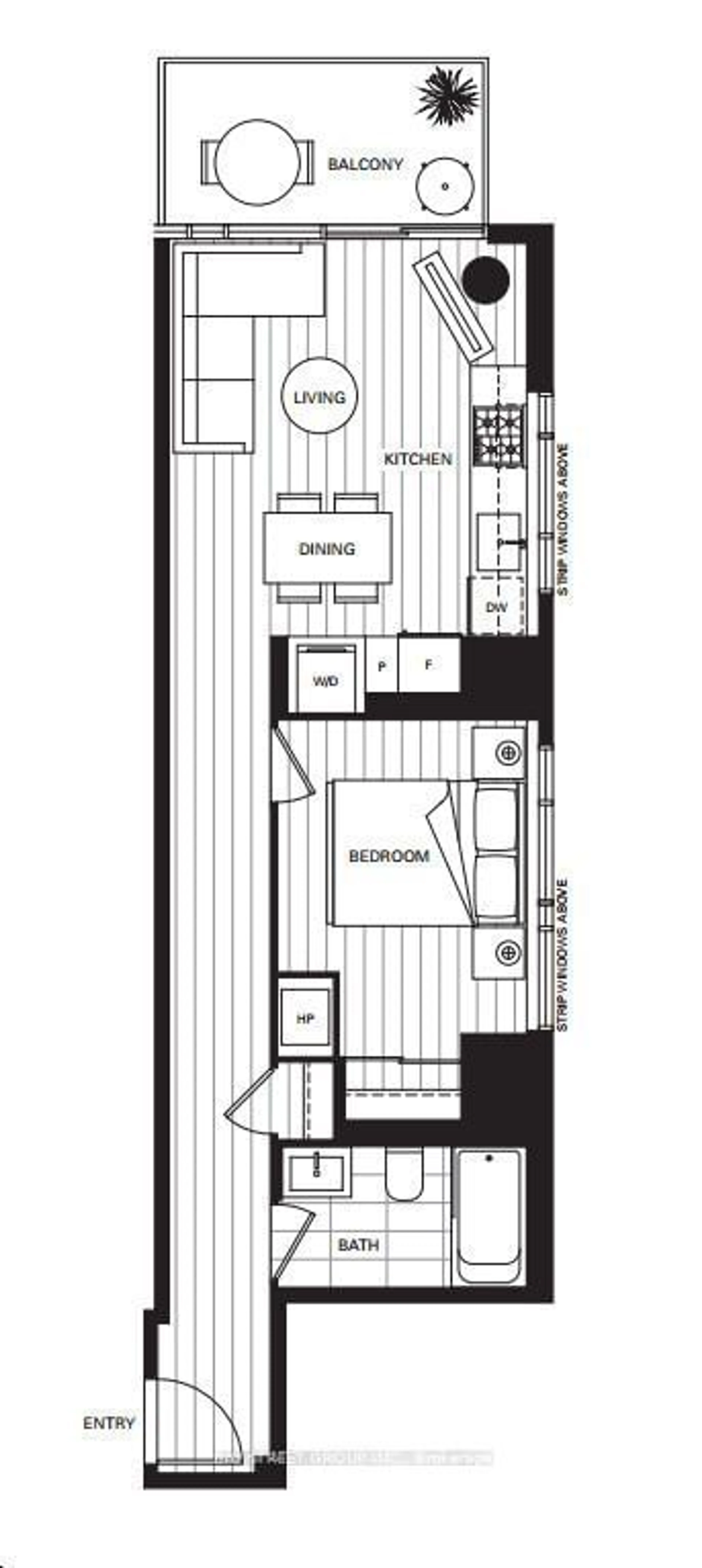 Floor plan for 81 Wellesley St #2207, Toronto Ontario M4Y 0C5