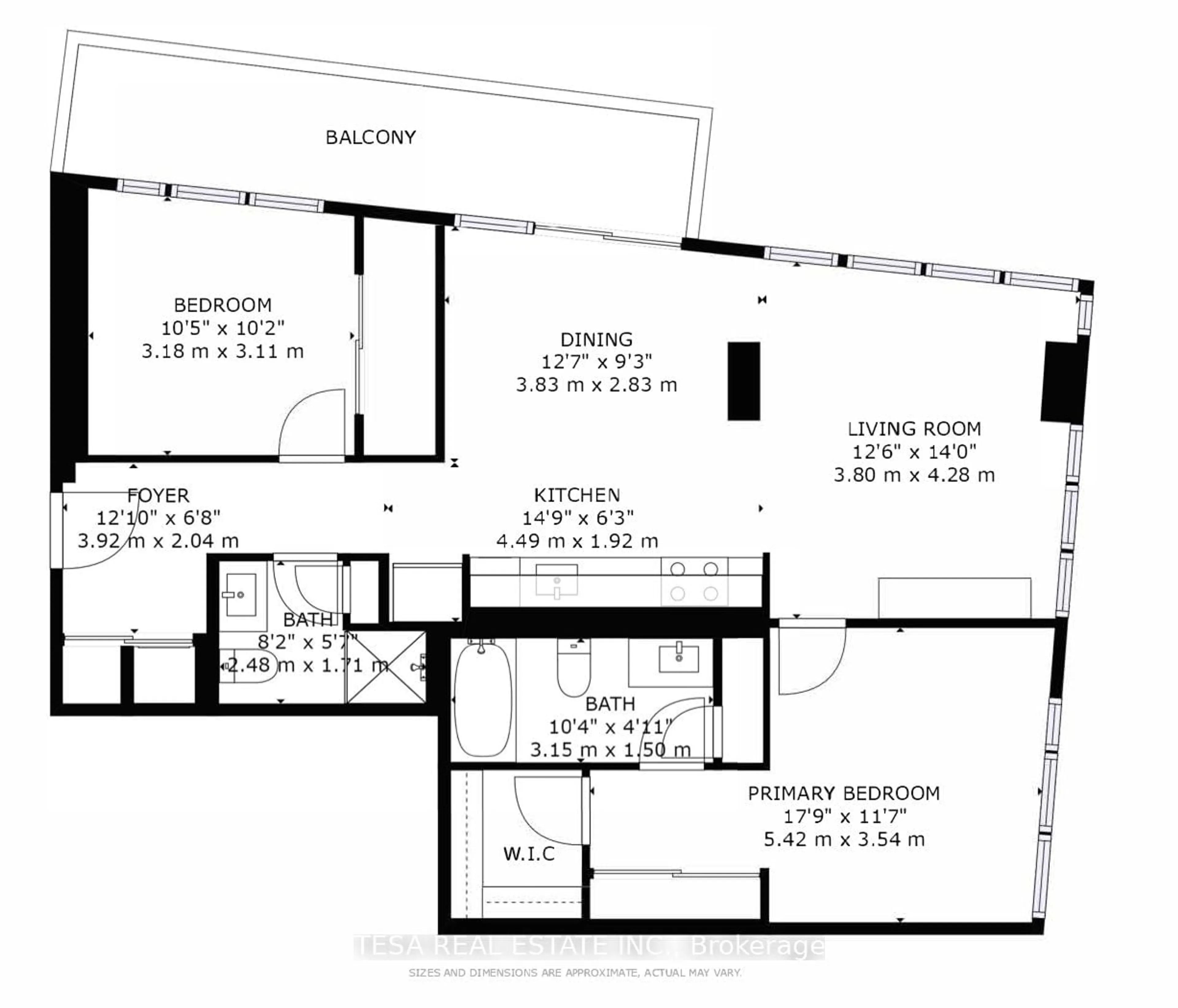 Floor plan for 75 Queens Wharf Rd #3901, Toronto Ontario M5V 0J8