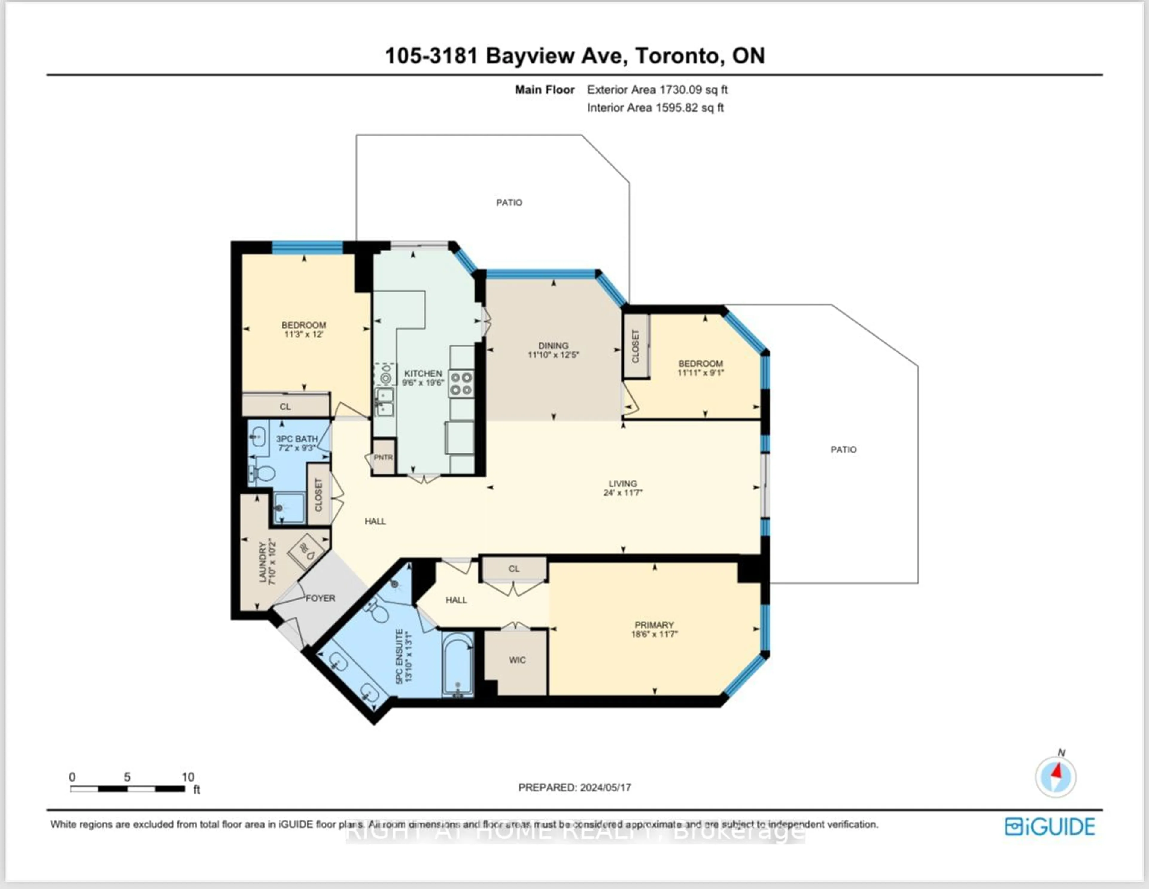 Floor plan for 3181 Bayview Ave #105, Toronto Ontario M2K 2Y2