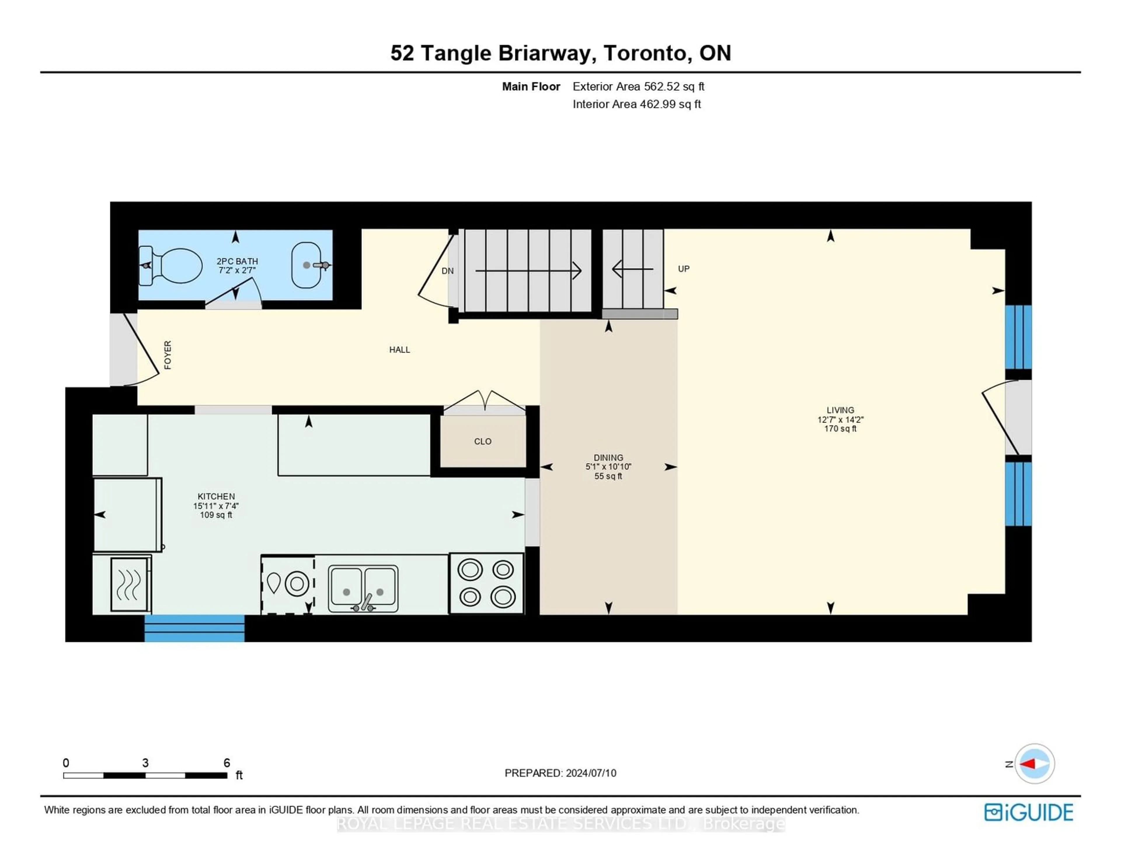 Floor plan for 52 Tangle Briarway, Toronto Ontario M2J 2M4