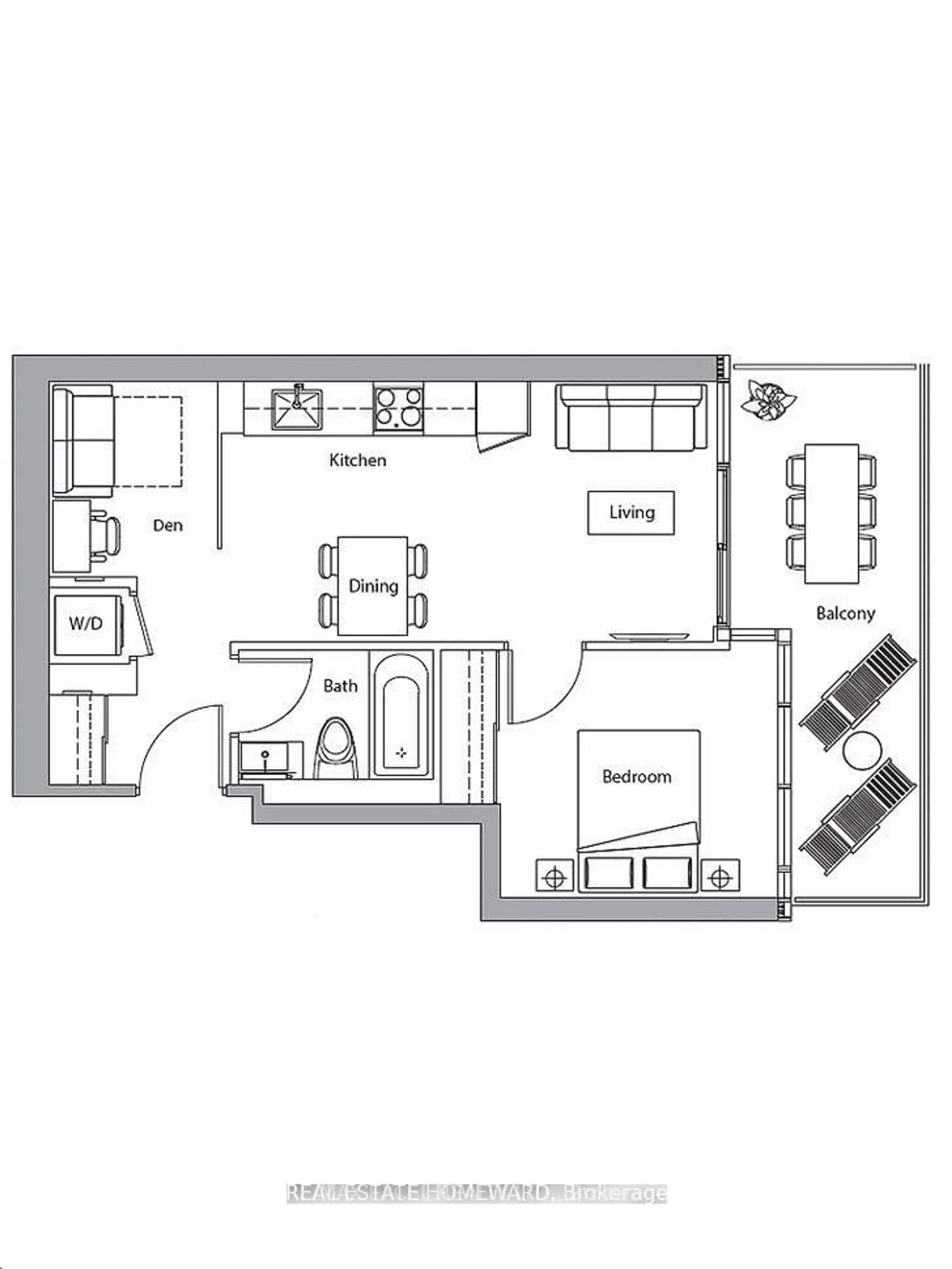 Floor plan for 85 Mcmahon Dr #2007, Toronto Ontario M2K 0H1