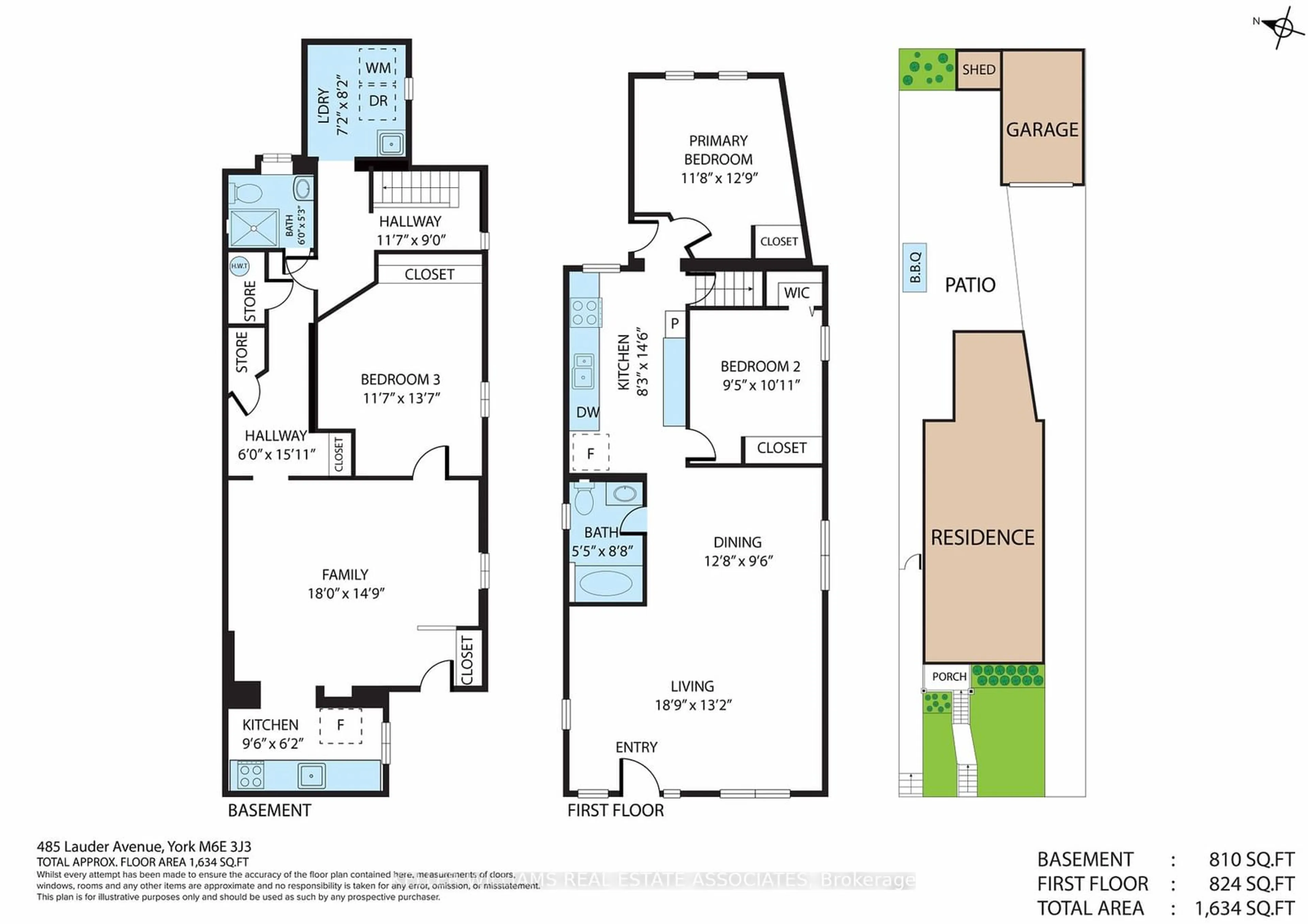 Floor plan for 485 Lauder Ave, Toronto Ontario M6E 3J3