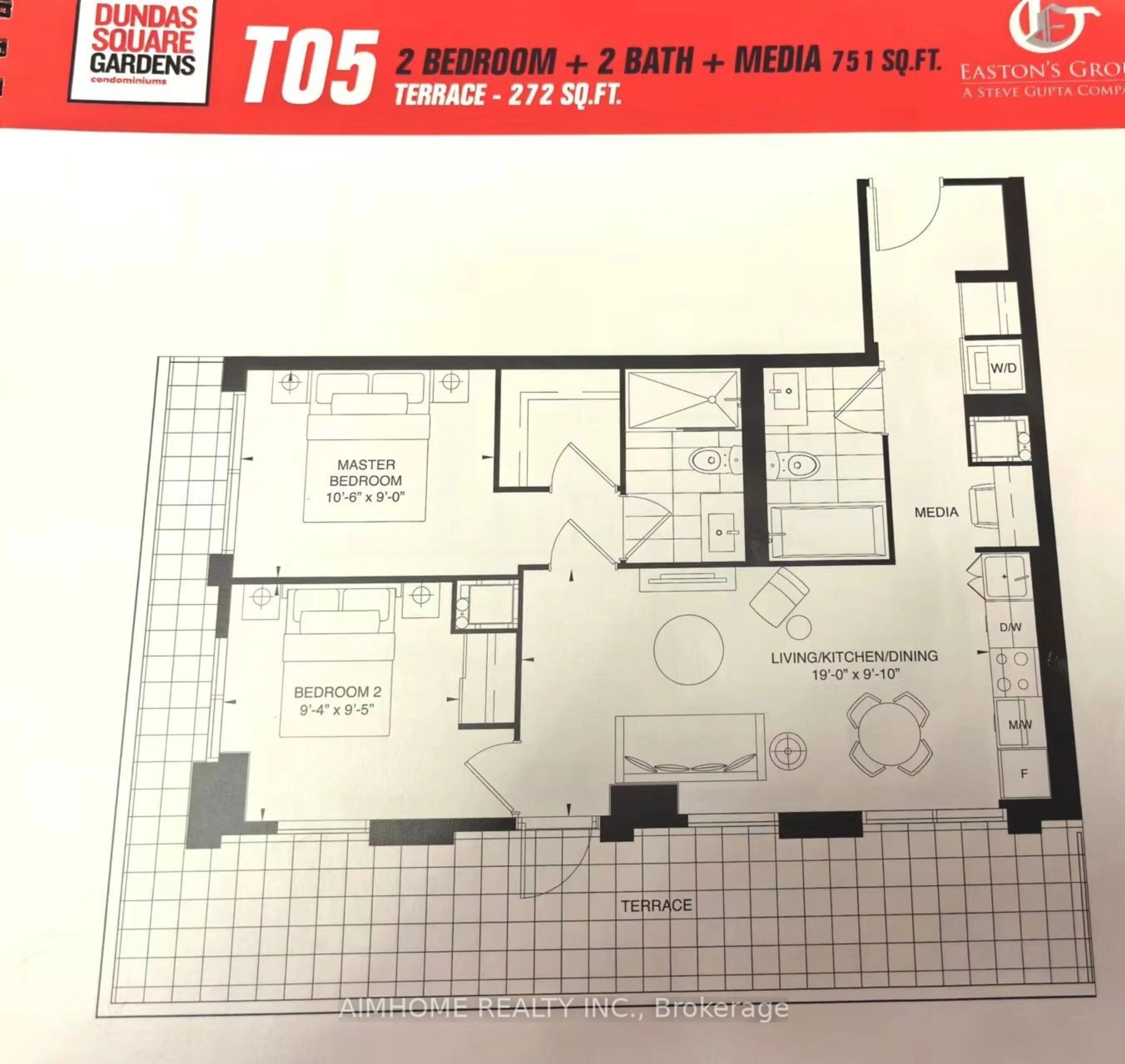 Floor plan for 251 Jarvis St #925, Toronto Ontario M5B 0C3
