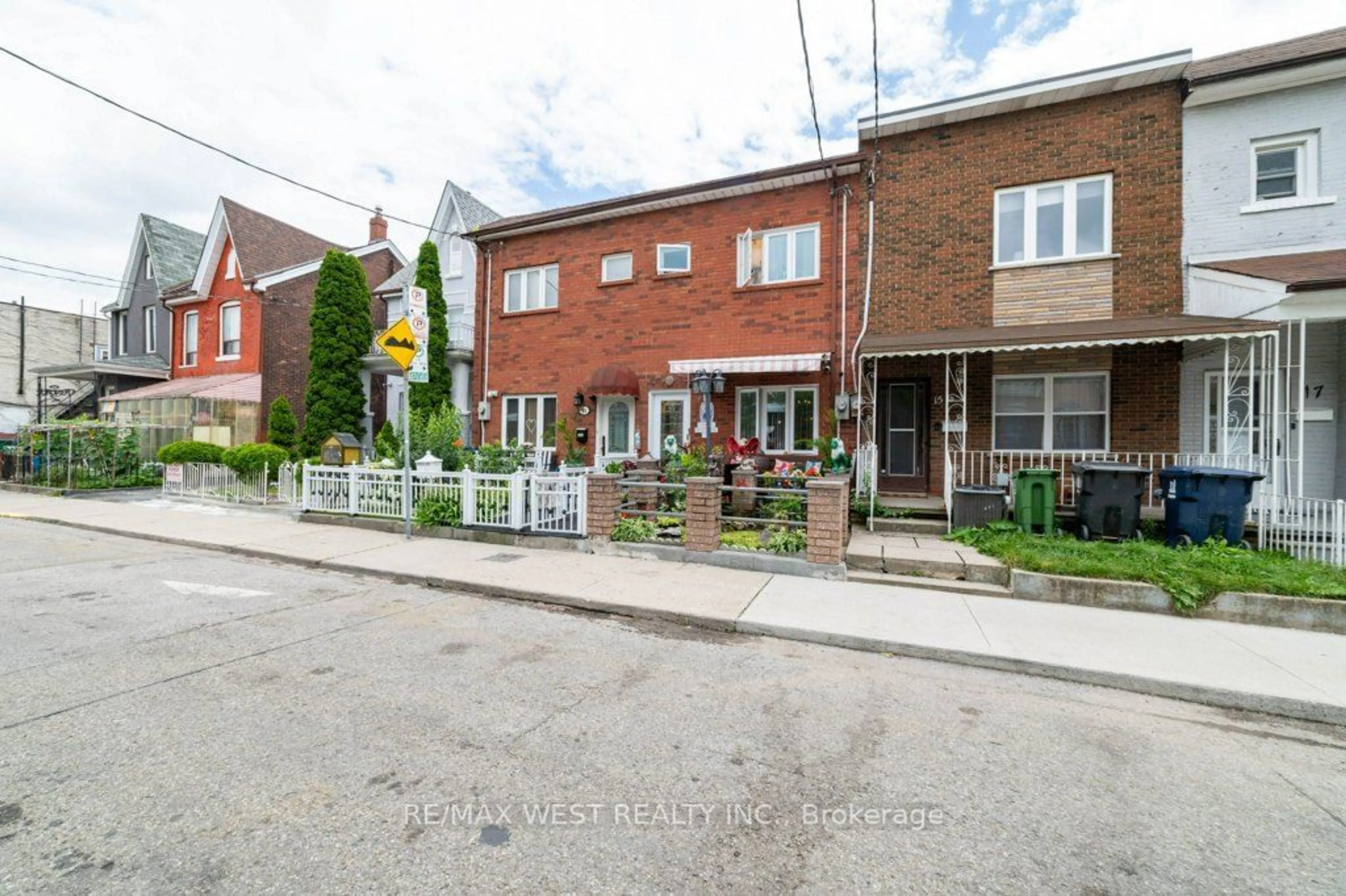 A pic from exterior of the house or condo, the street view for 13 Rolyat St, Toronto Ontario M6J 1S5