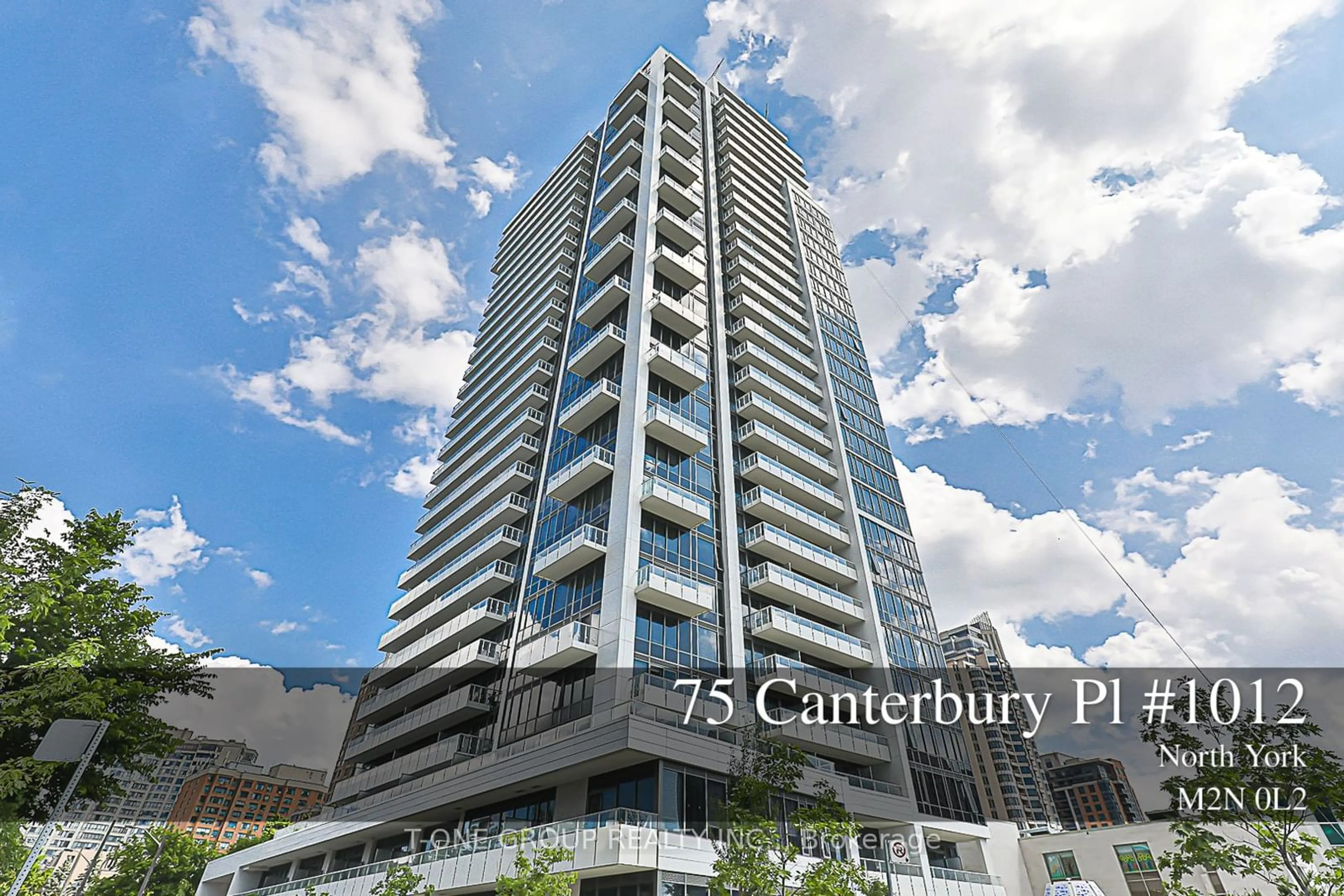 A pic from exterior of the house or condo for 75 Canterbury Pl #1012, Toronto Ontario M2N 0L2