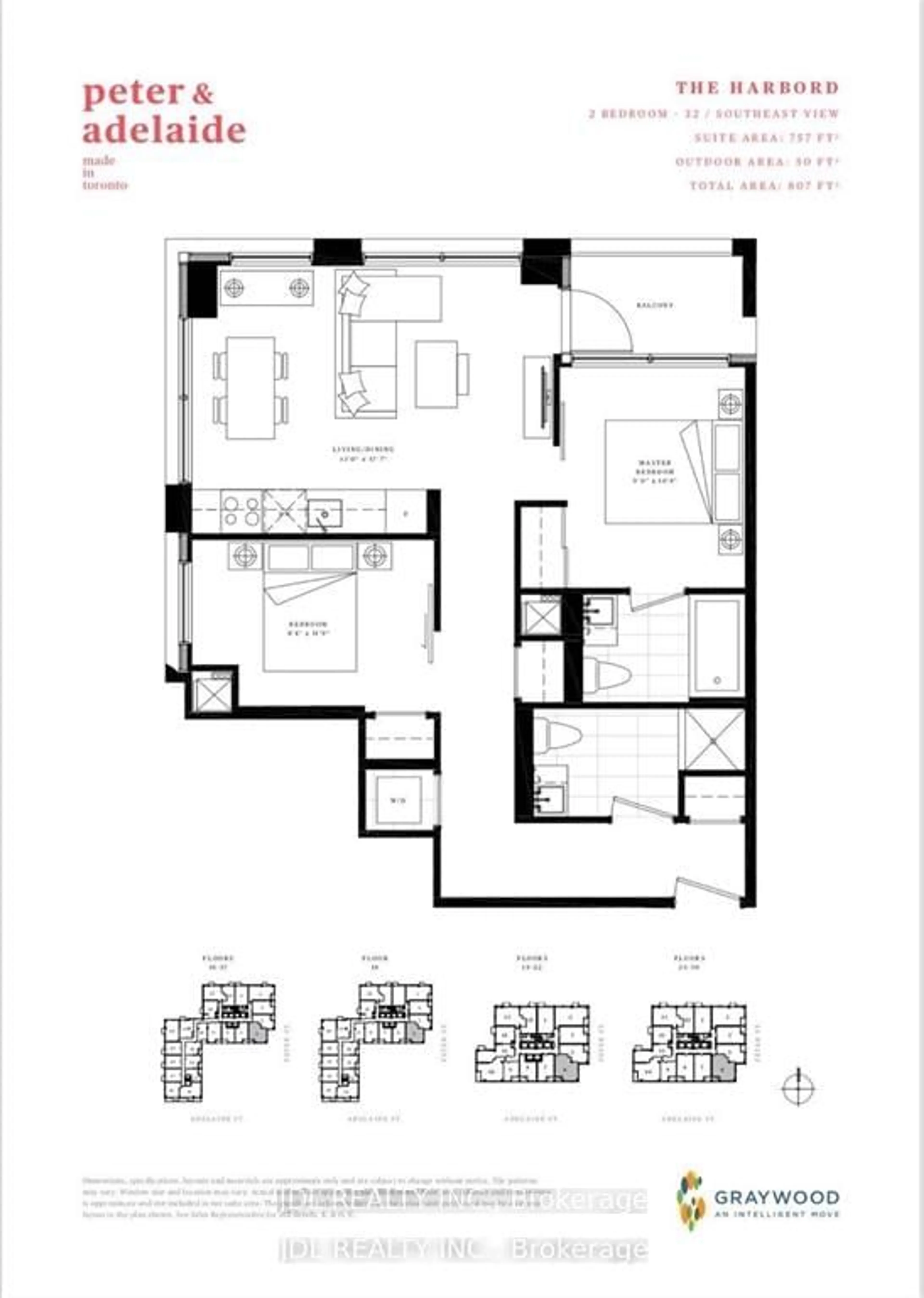 Floor plan for 108 Peter St #3106, Toronto Ontario M5V 0W2