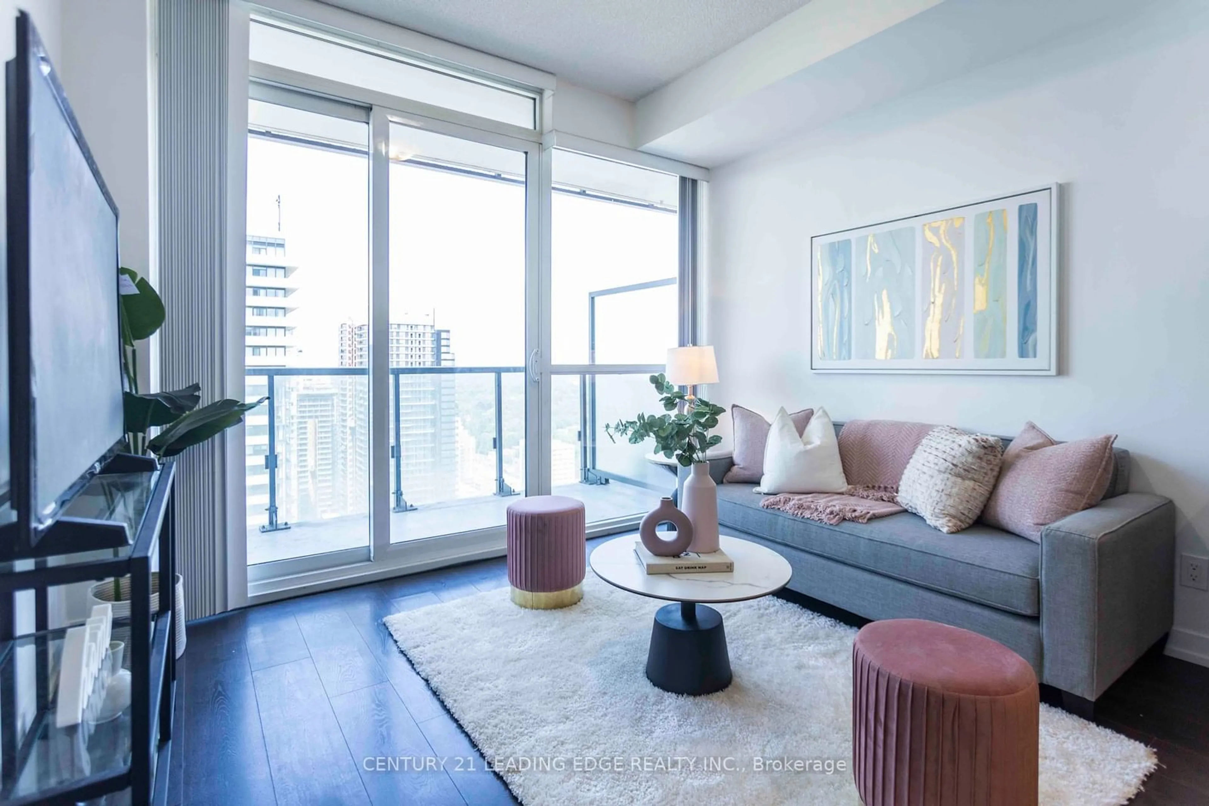 Living room for 125 Redpath Ave #3403, Toronto Ontario M4S 0B5