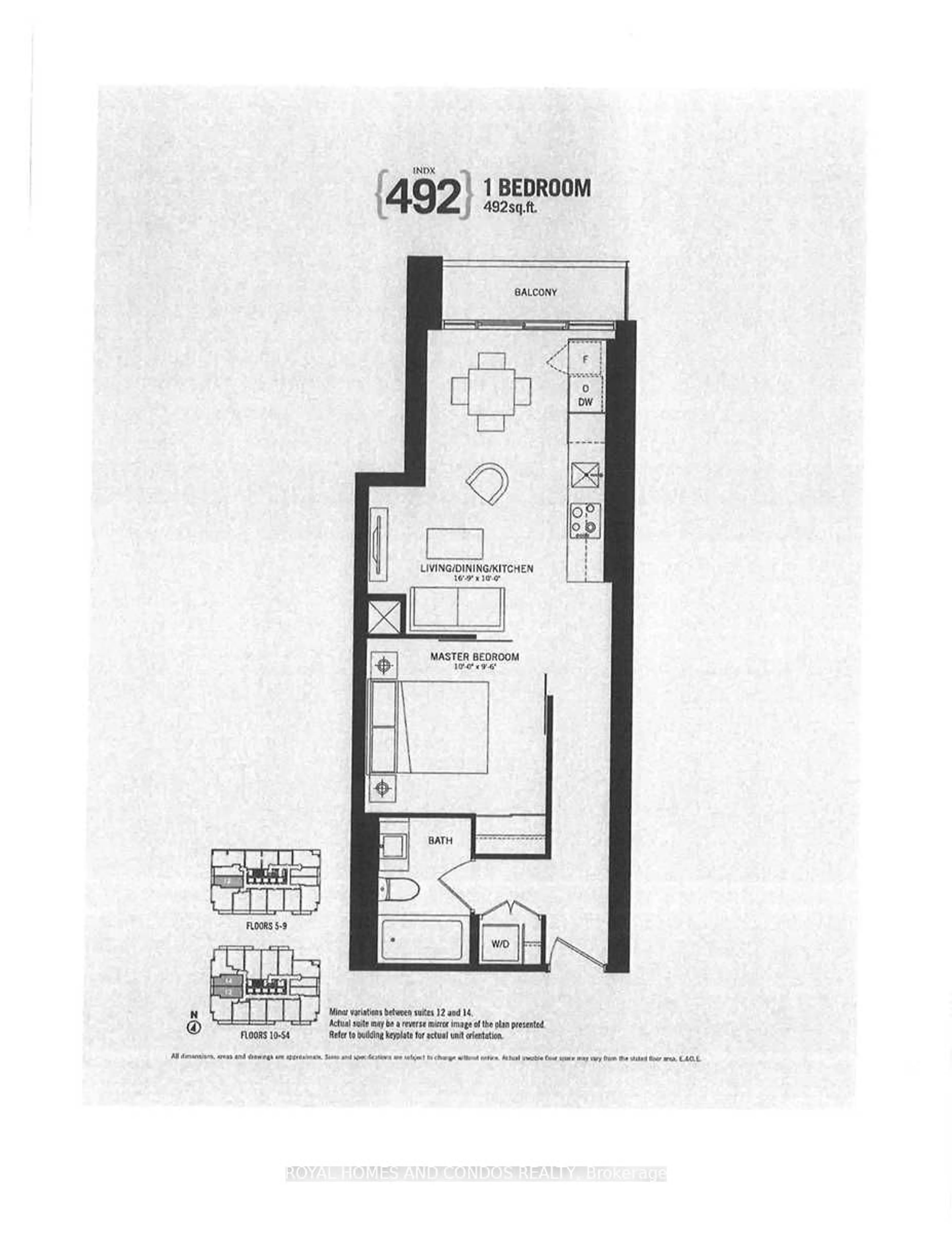 Floor plan for 70 Temperance St #412, Toronto Ontario M5H 0B1